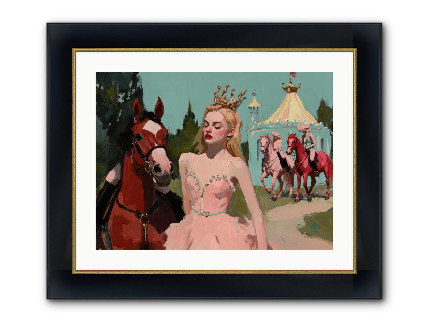 Farewell To Sequined Dreams Framed Print - Wide Black w/Gold 24x18
