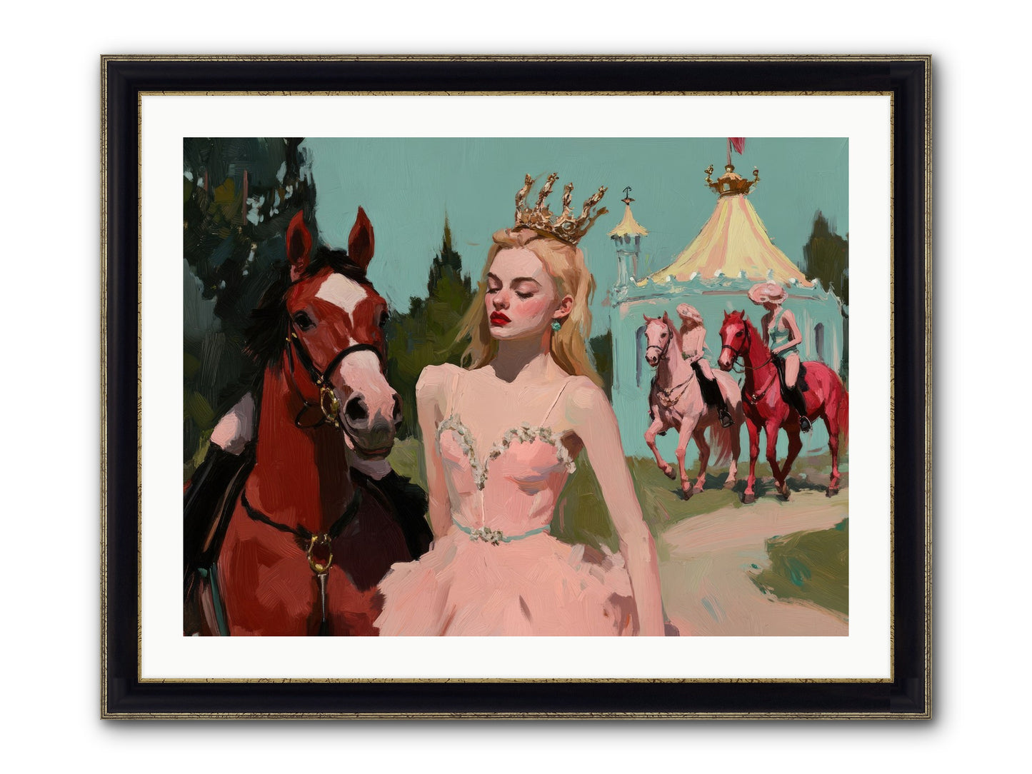 Farewell To Sequined Dreams Framed Print - Black & Gold 32x24