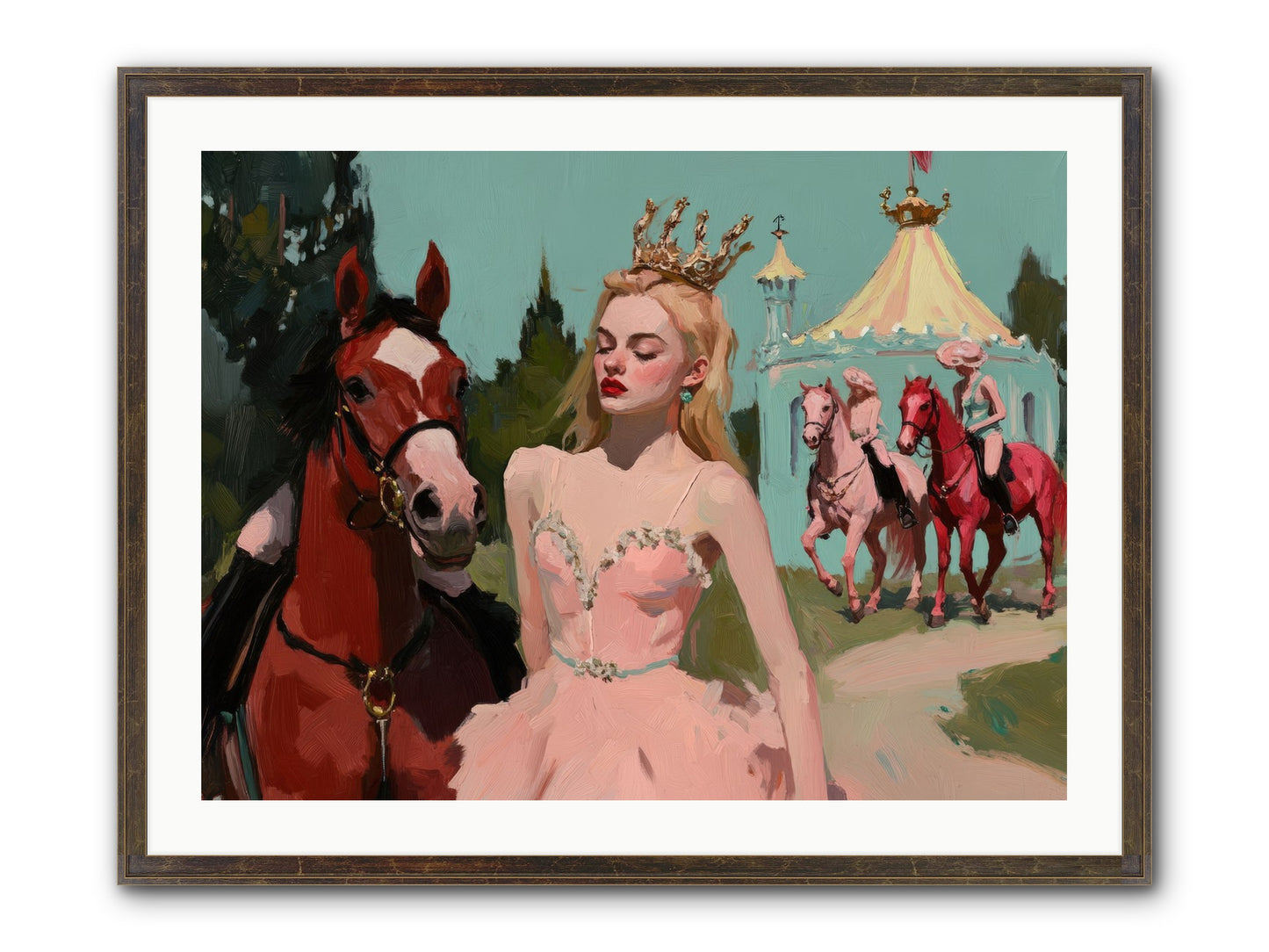 Farewell To Sequined Dreams Framed Print - Slimwoods Black/Gold 32x24