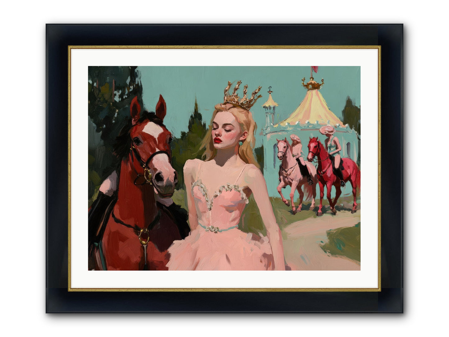 Farewell To Sequined Dreams Framed Print - Wide Black w/Gold 32x24