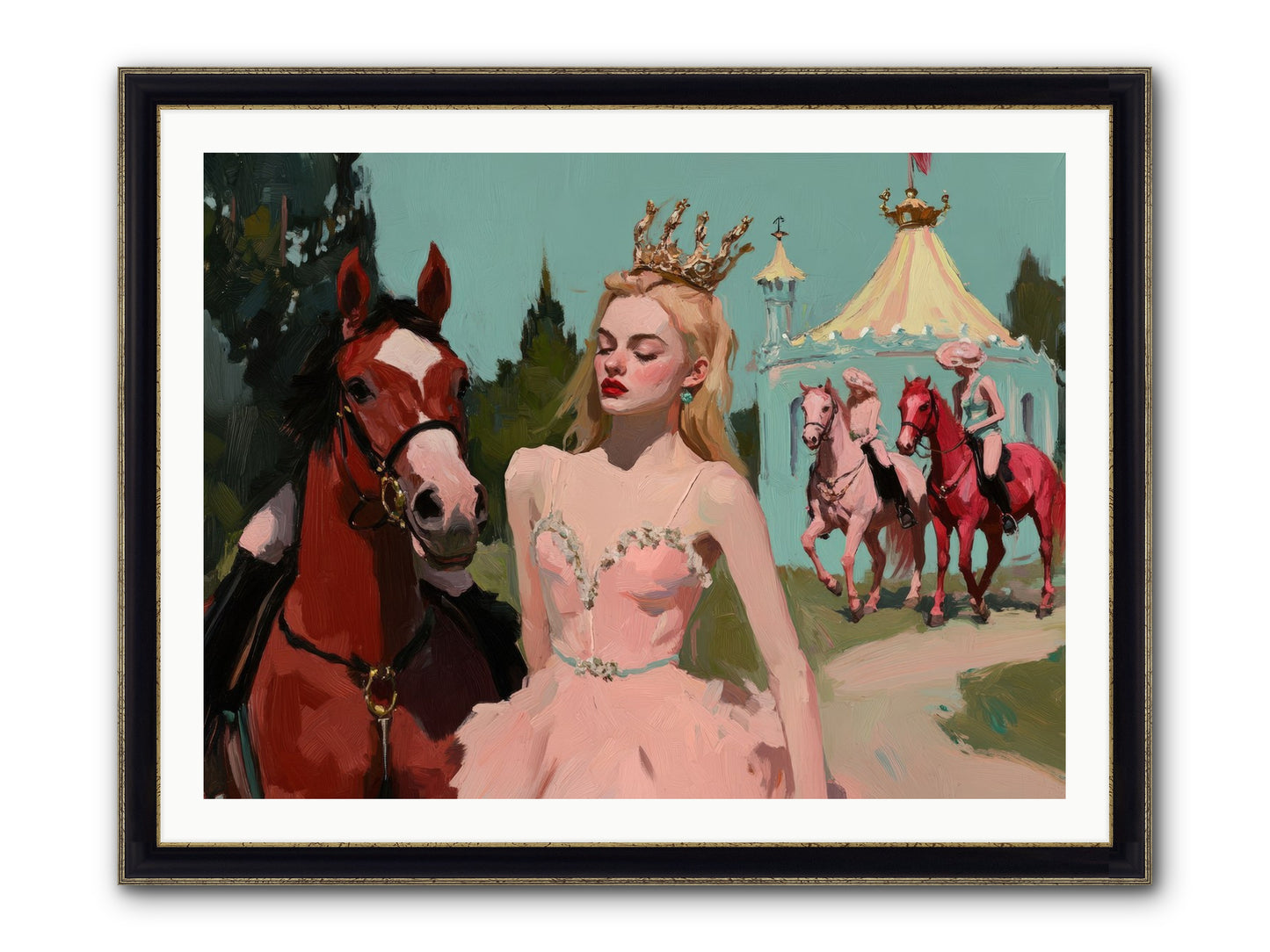 Farewell To Sequined Dreams Framed Print - Black & Gold 40x30