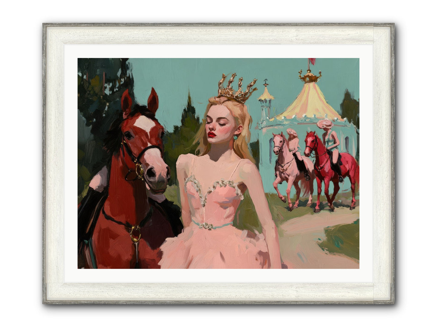 Farewell To Sequined Dreams Framed Print - Driftwood White 40x30