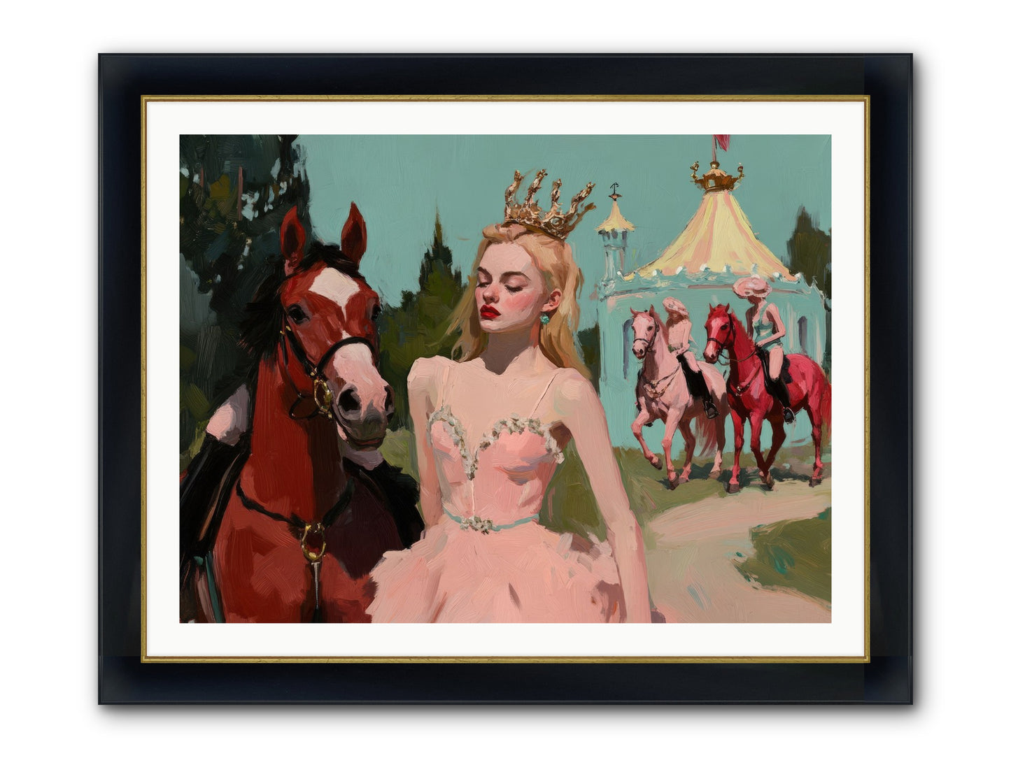 Farewell To Sequined Dreams Framed Print - Wide Black w/Gold 40x30