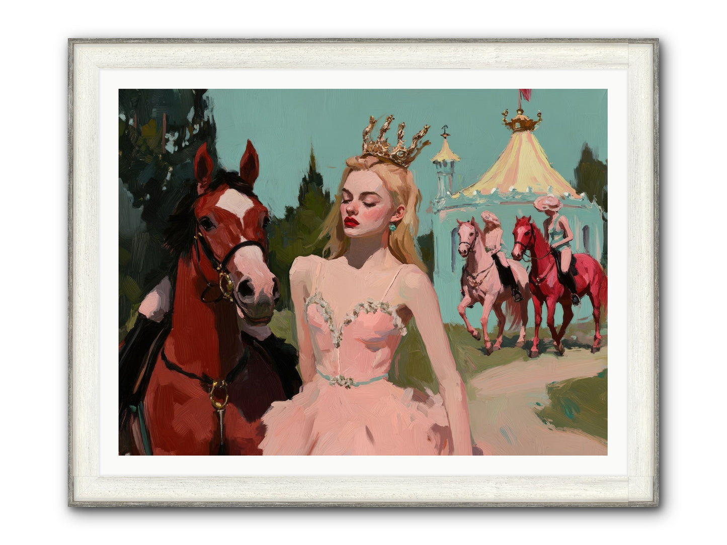Farewell To Sequined Dreams Framed Print - Driftwood White 48x36