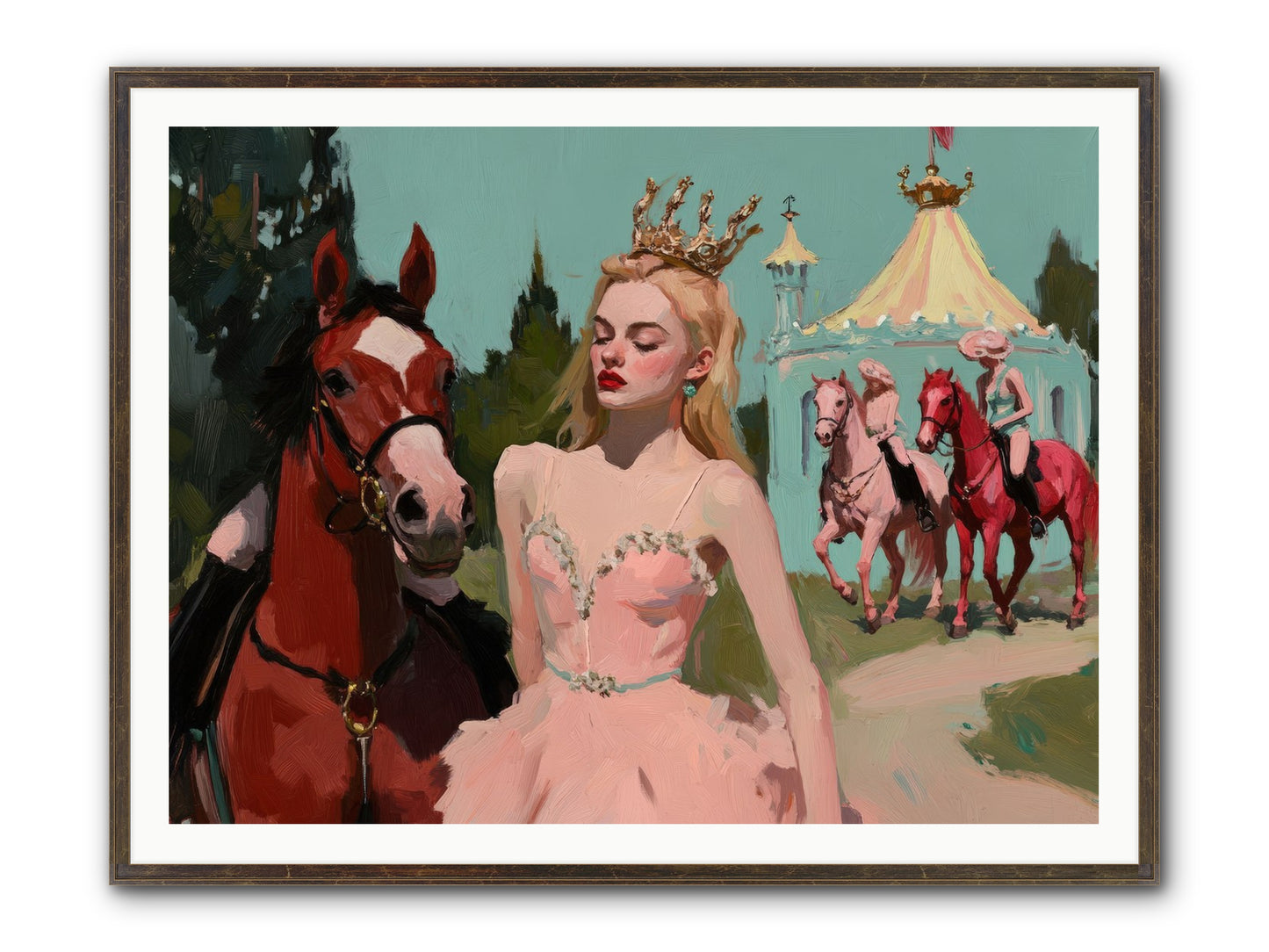 Farewell To Sequined Dreams Framed Print - Slimwoods Black/Gold 48x36