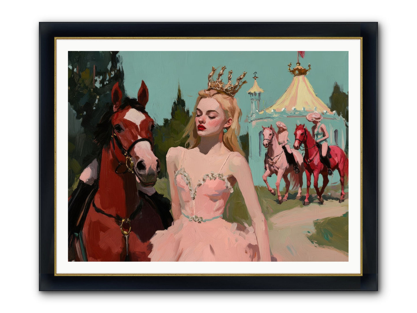Farewell To Sequined Dreams Framed Print - Wide Black w/Gold 48x36