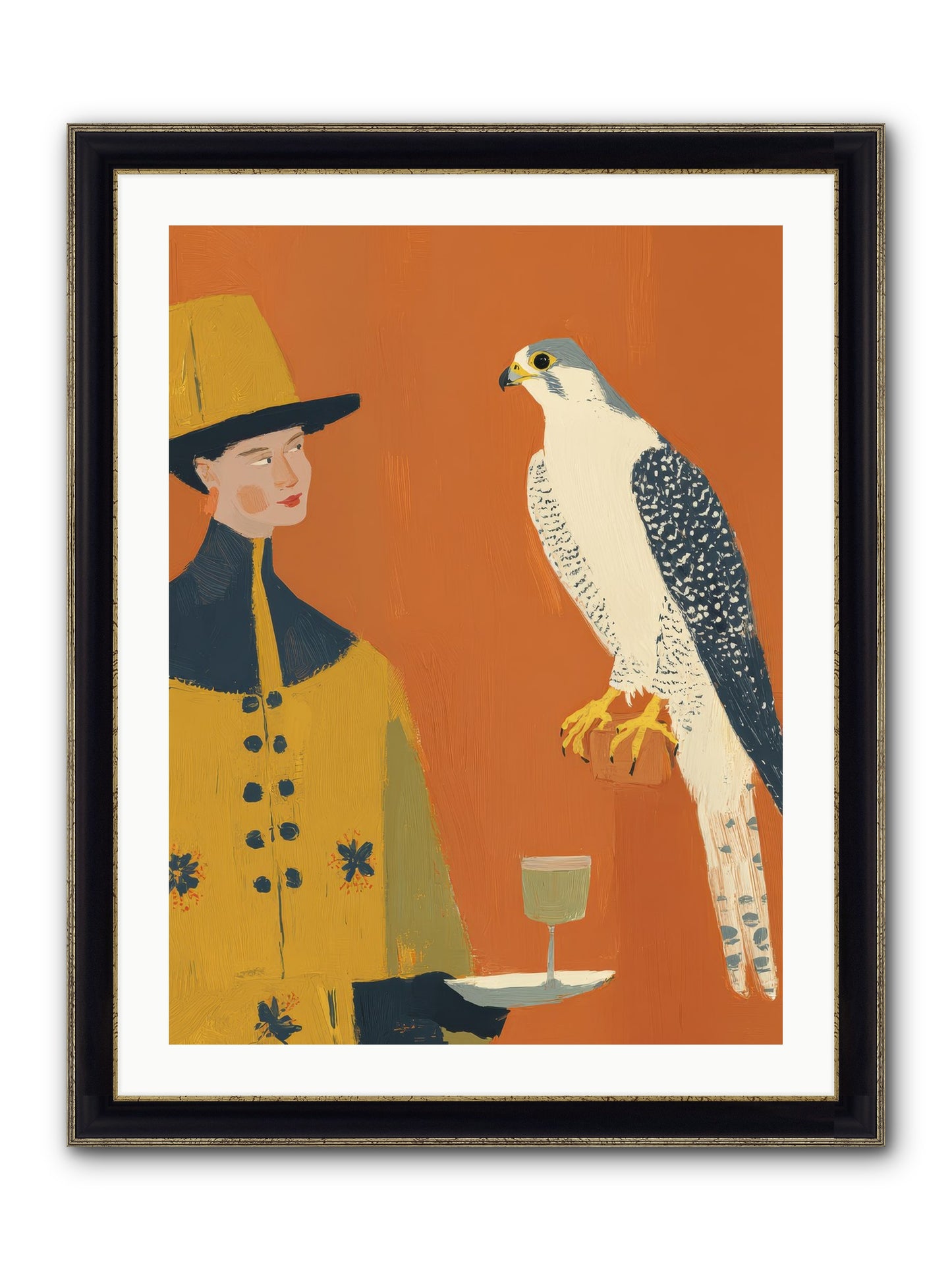 Fearless Affection Framed Print - Black & Gold 24x32