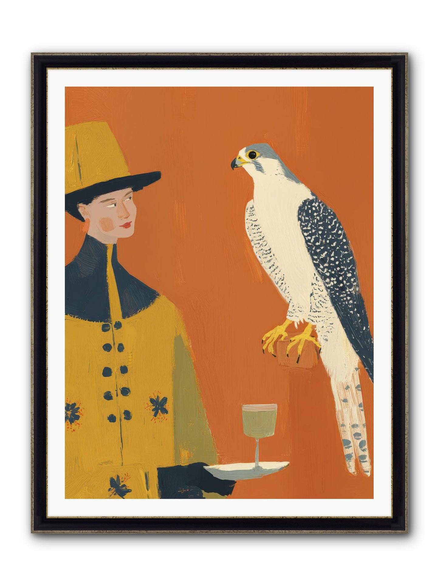 Fearless Affection Framed Print - Black & Gold 36x48