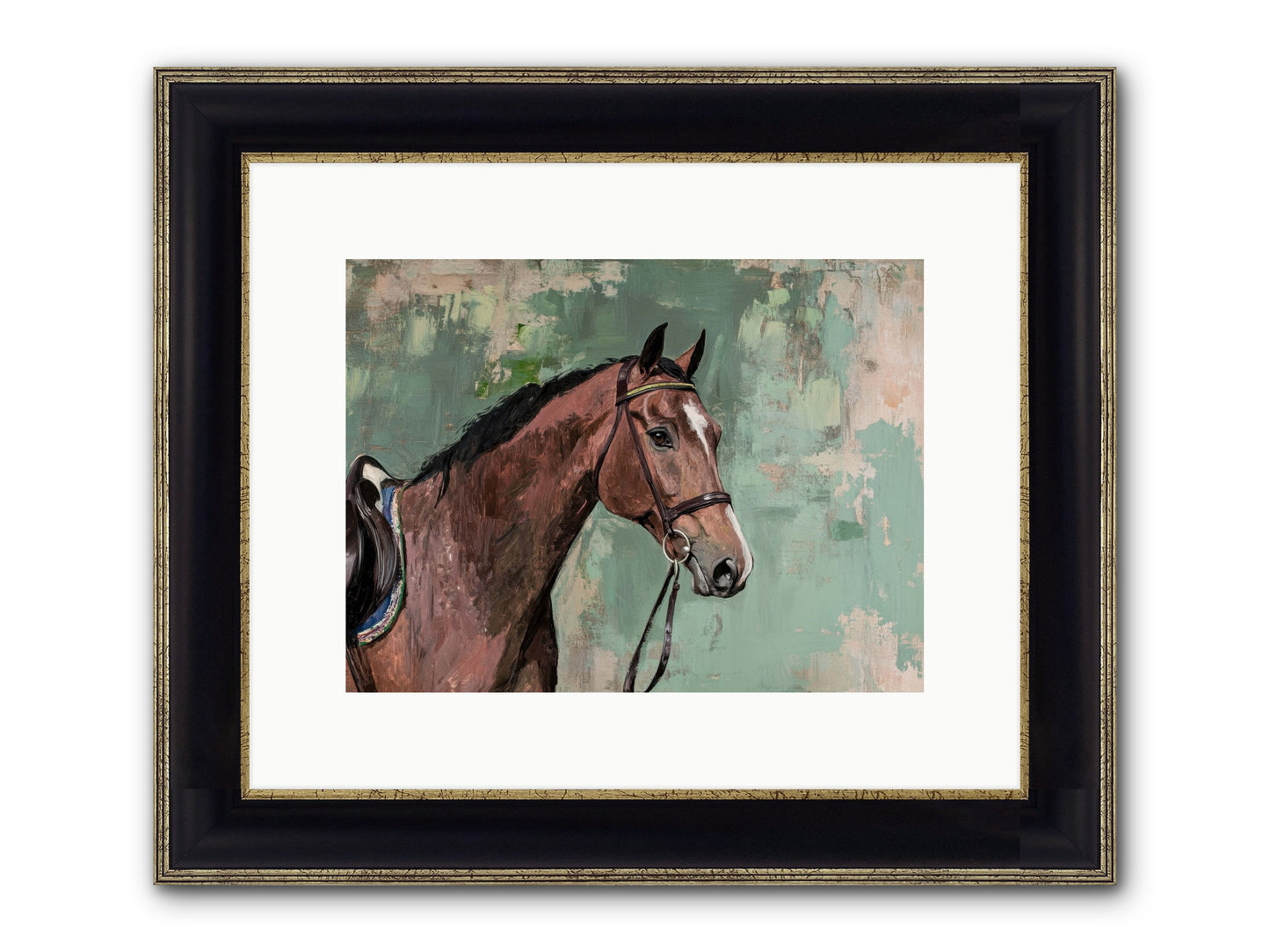 Fearless Warrior Framed Print - Black & Gold 12x9