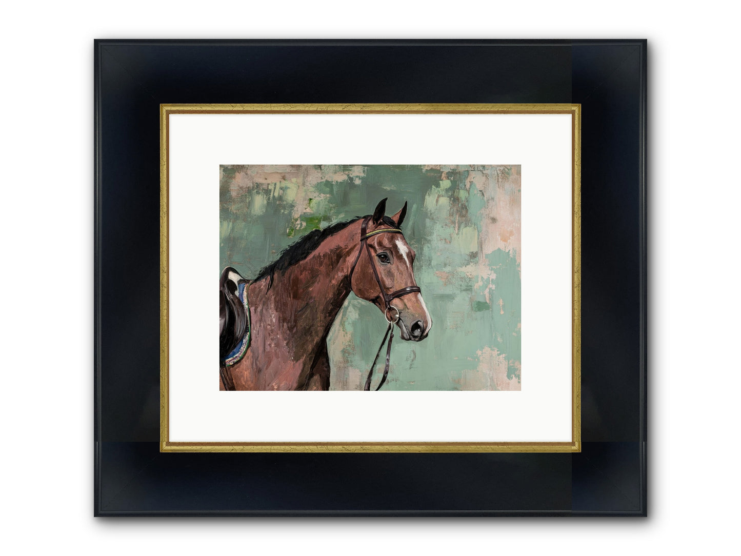 Fearless Warrior Framed Print - Wide Black w/Gold 12x9