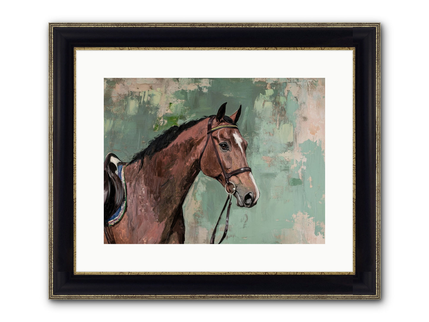Fearless Warrior Framed Print - Black & Gold 16x12