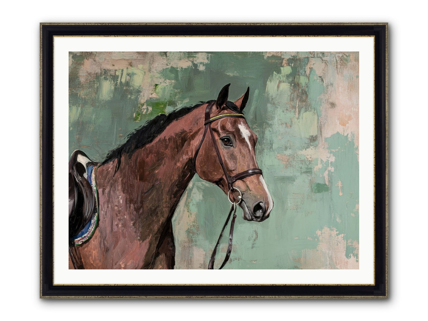 Fearless Warrior Framed Print - Black & Gold 40x30