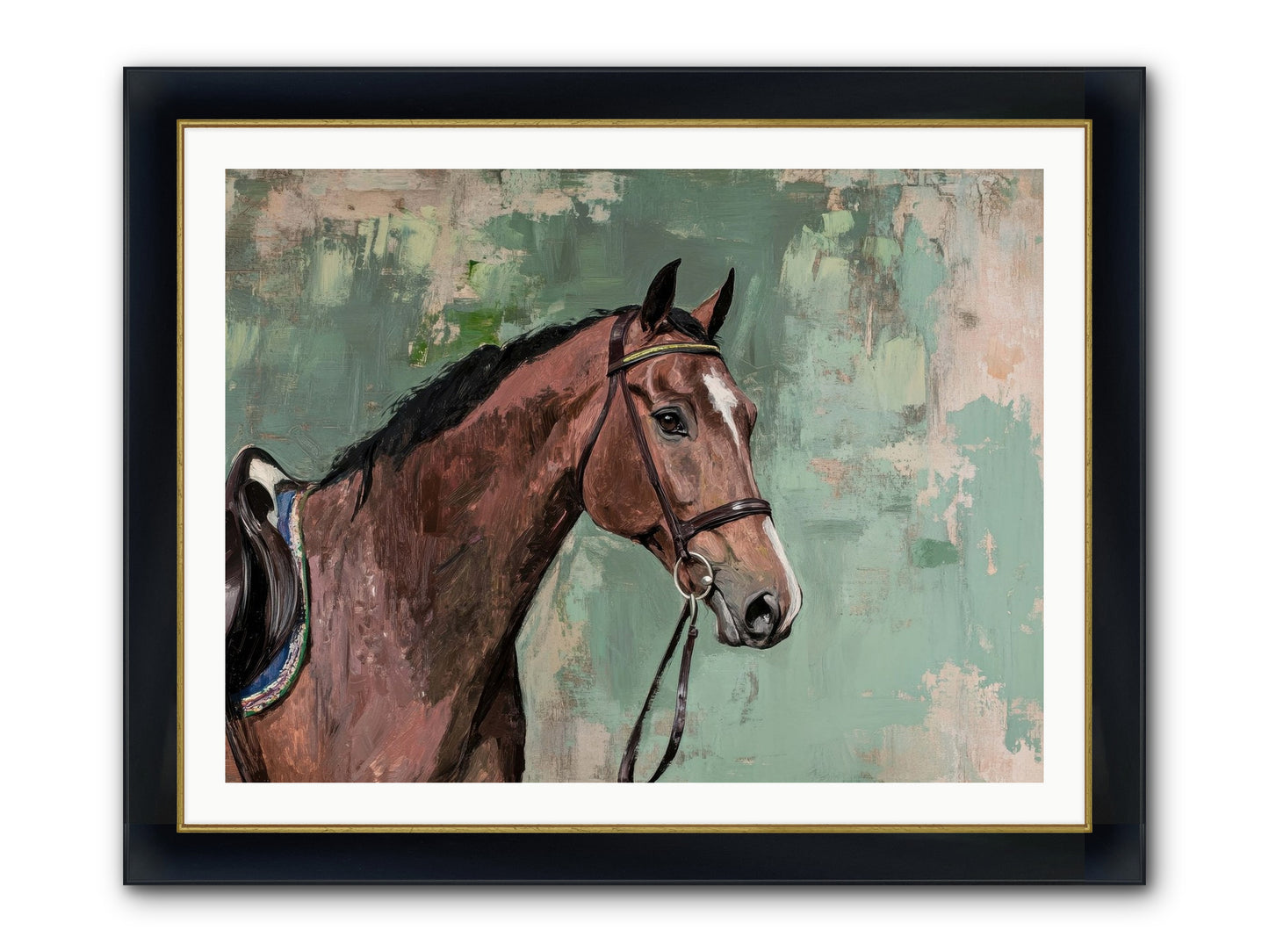 Fearless Warrior Framed Print - Wide Black w/Gold 40x30