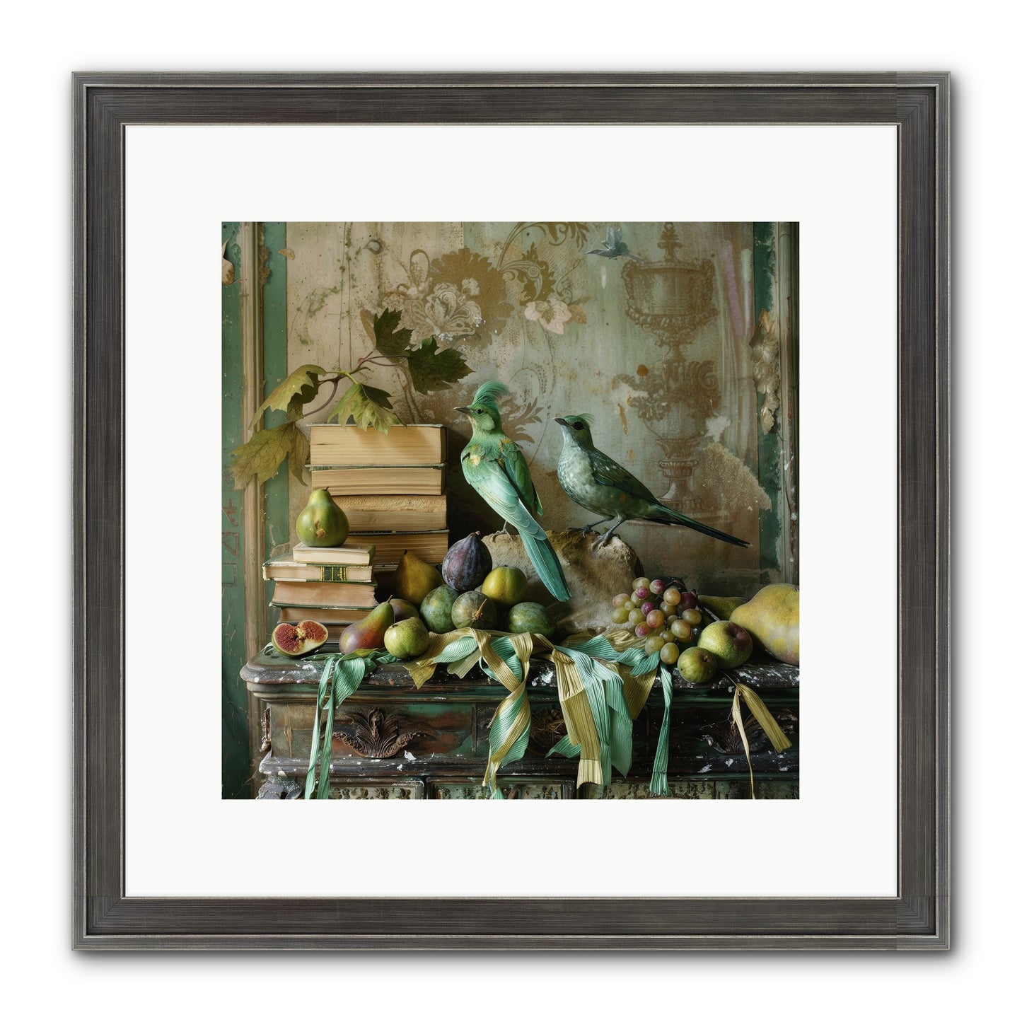 Feathered Tales Untold Framed Print - Slimwoods Black/Silver 12x12