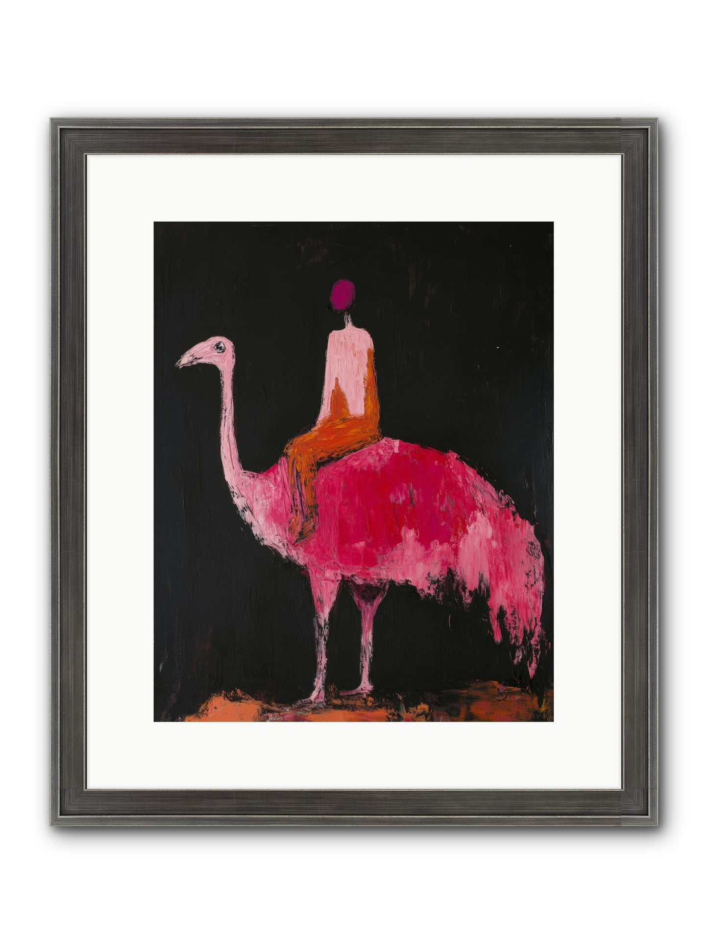 Feathers Meet Fancy Framed Print - Slimwoods Black/Silver 12x15