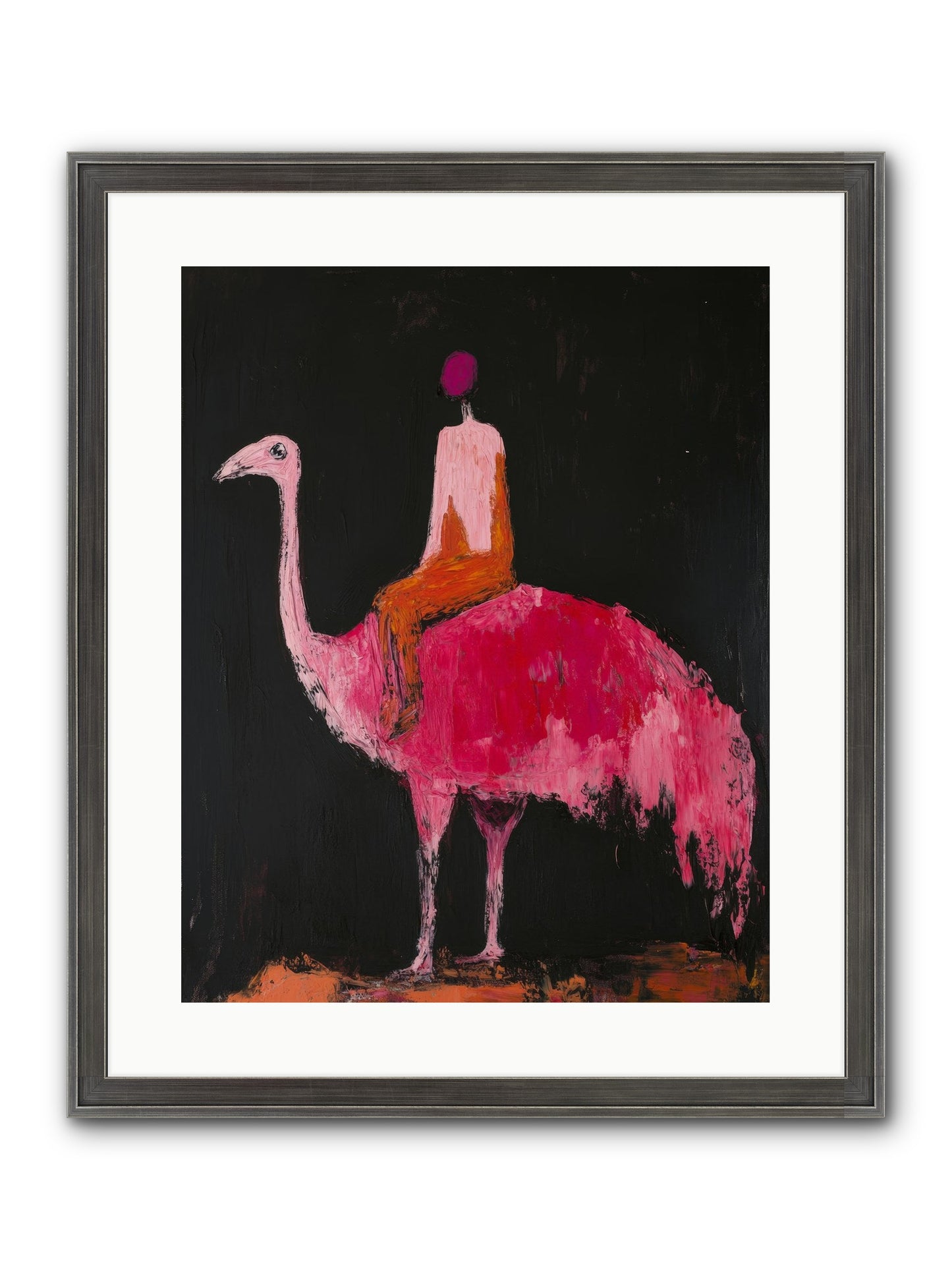 Feathers Meet Fancy Framed Print - Slimwoods Black/Silver 16x20