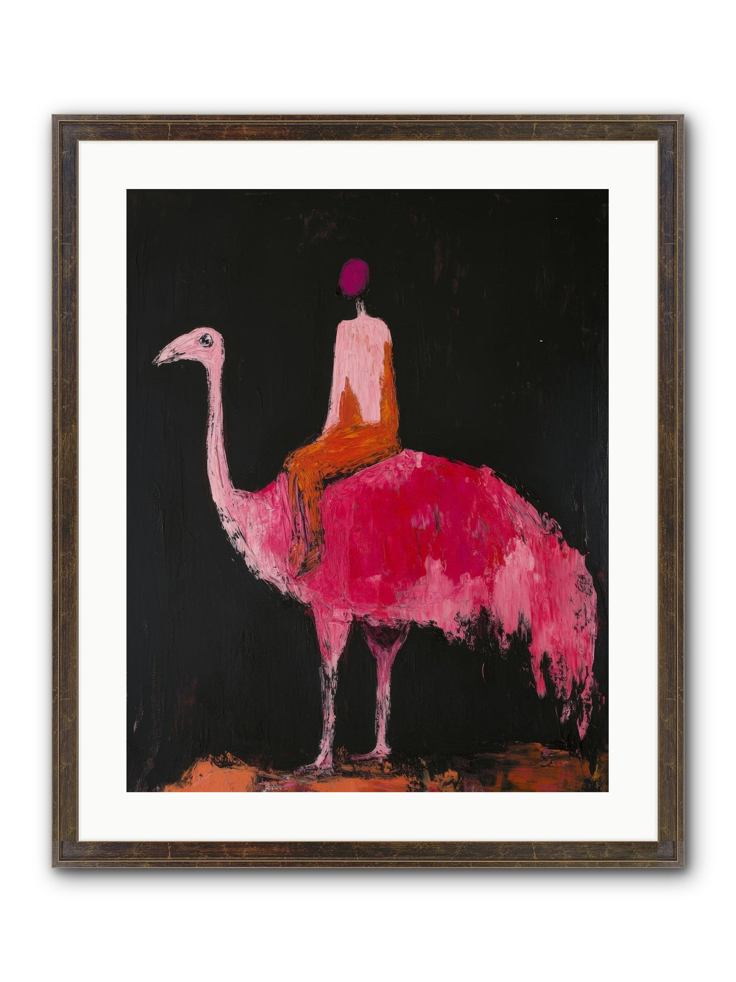 Feathers Meet Fancy Framed Print - Slimwoods Black/Gold 20x25