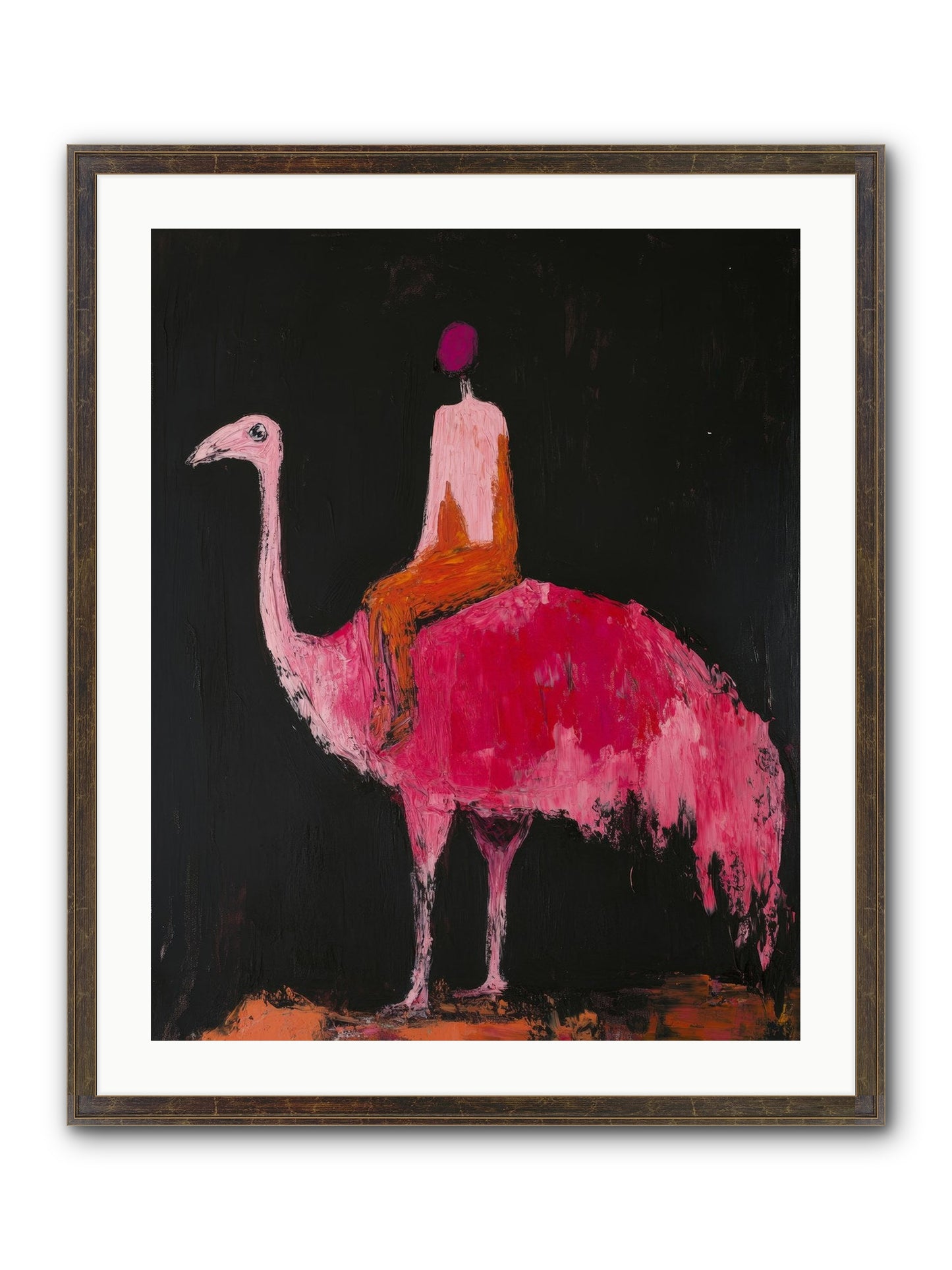 Feathers Meet Fancy Framed Print - Slimwoods Black/Gold 24x30