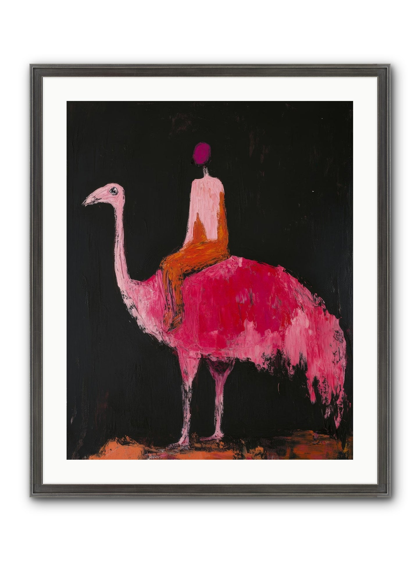 Feathers Meet Fancy Framed Print - Slimwoods Black/Silver 24x30