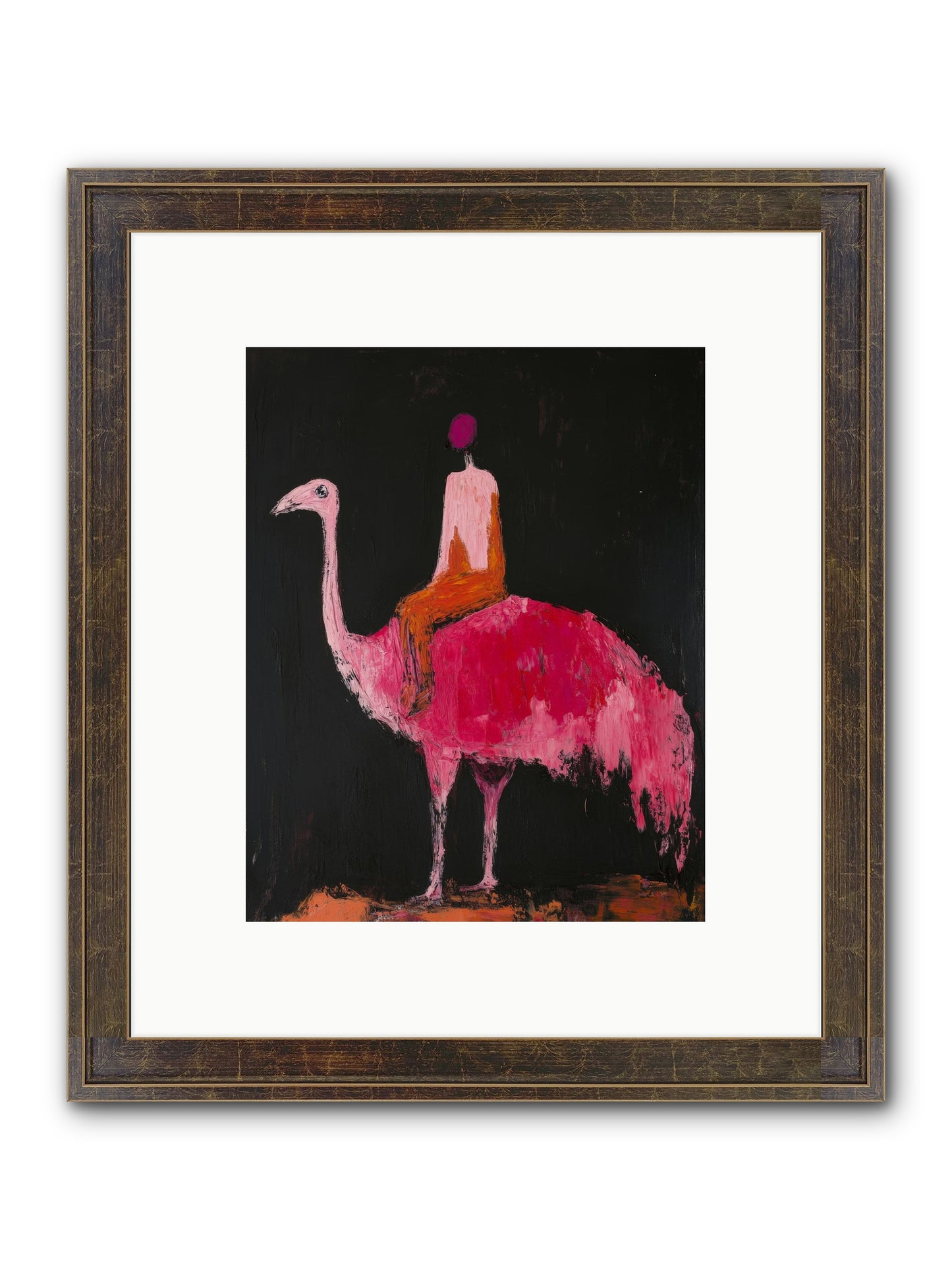 Feathers Meet Fancy Framed Print - Slimwoods Black/Gold 8x10