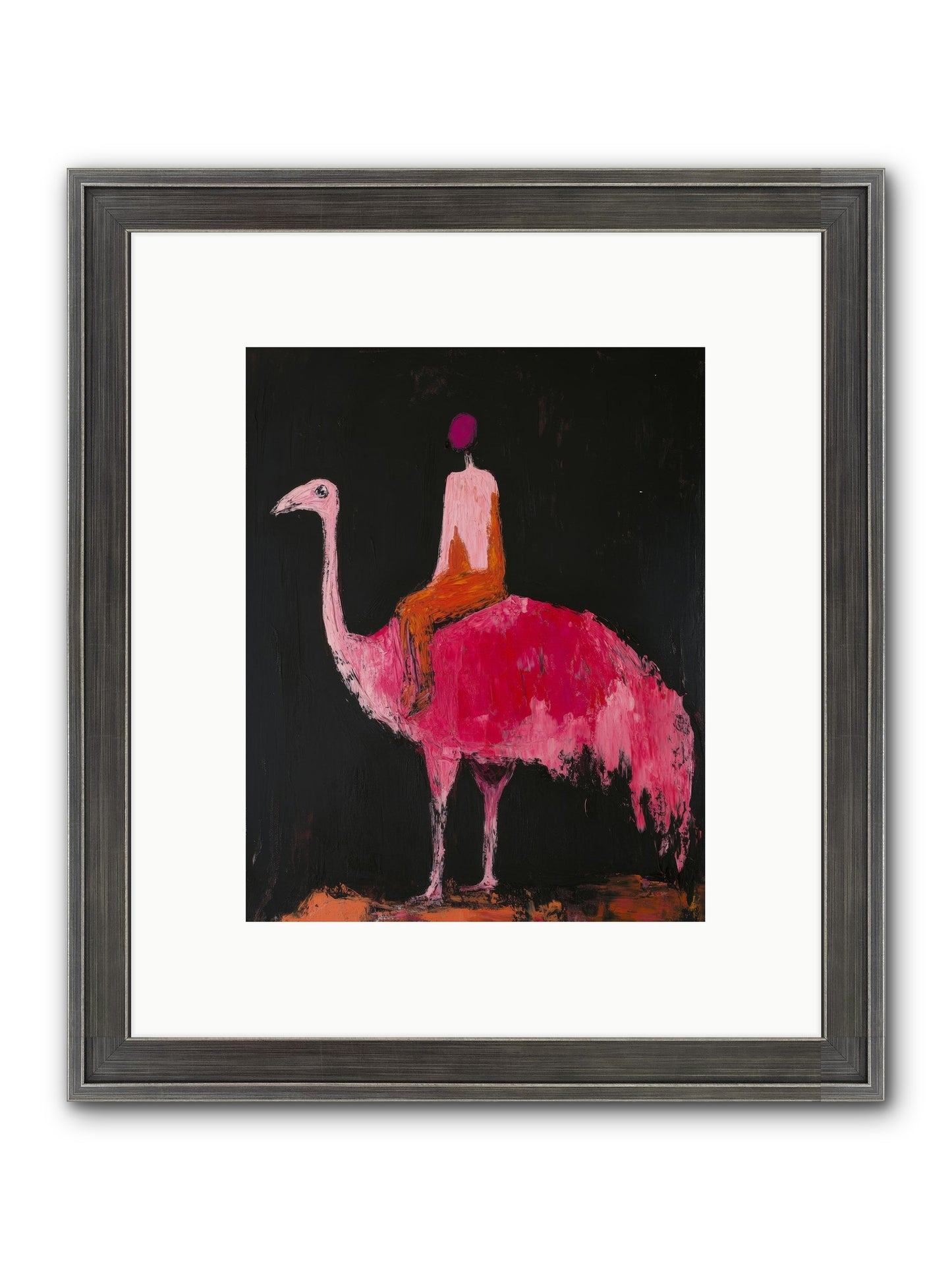 Feathers Meet Fancy Framed Print - Slimwoods Black/Silver 8x10