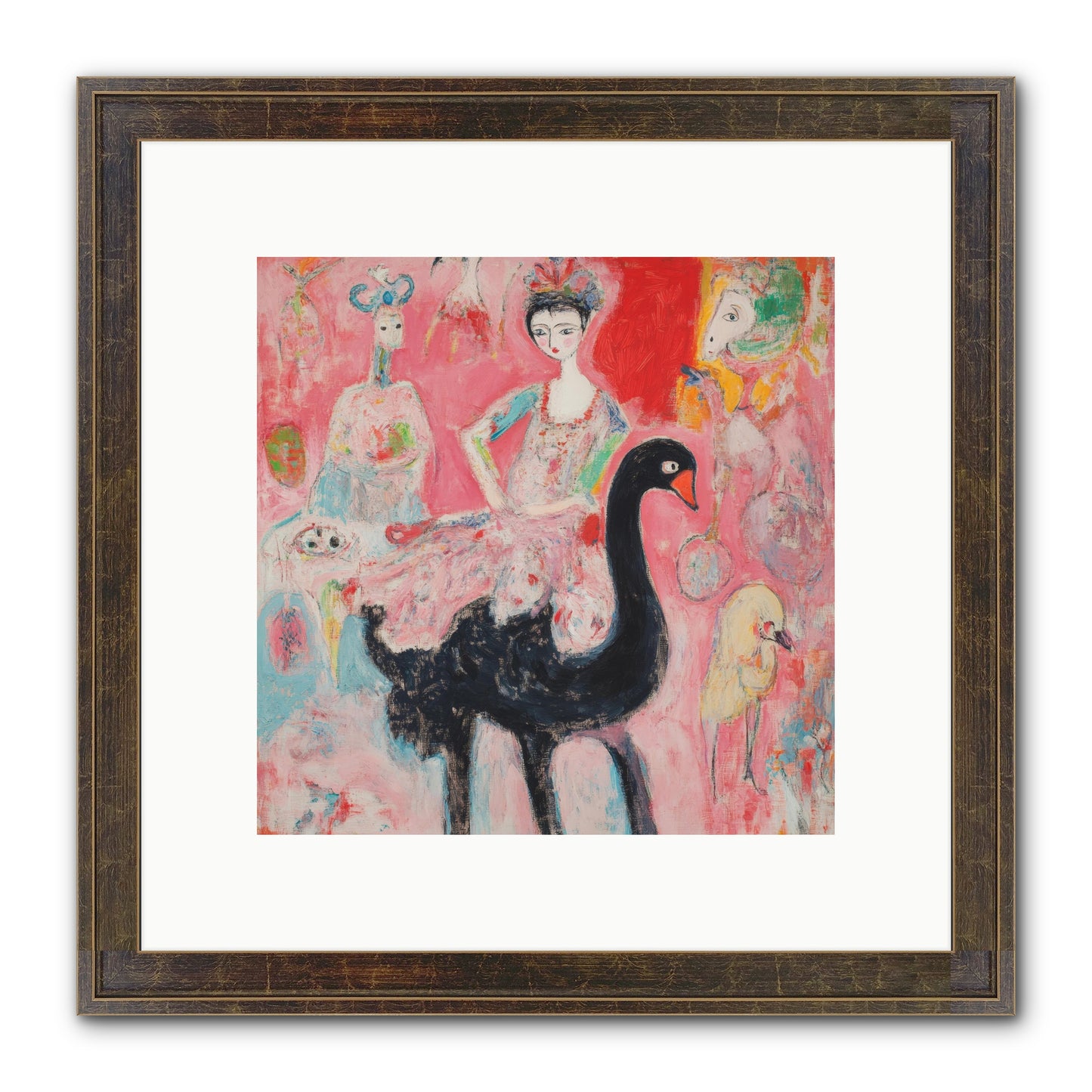 Feathers Wore Crowns Framed Print - Slimwoods Black/Gold 10x10