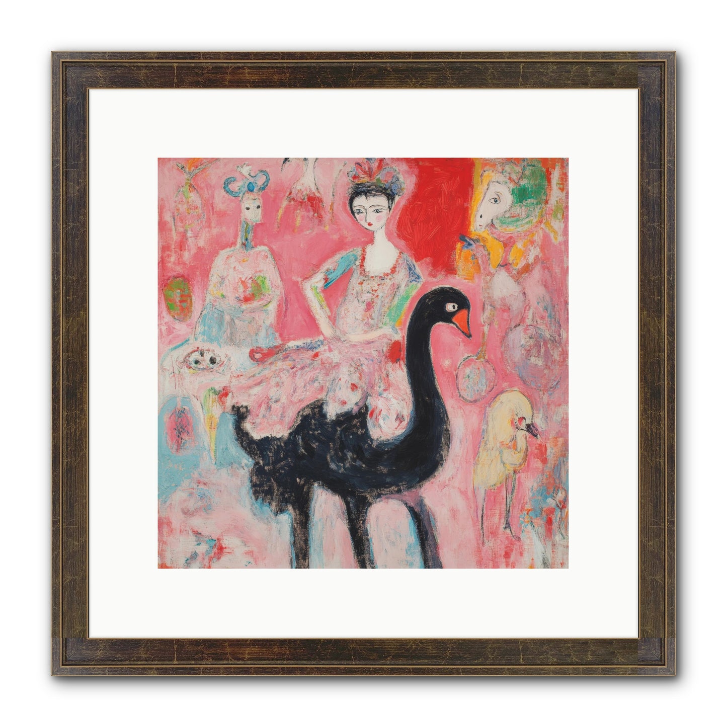 Feathers Wore Crowns Framed Print - Slimwoods Black/Gold 12x12