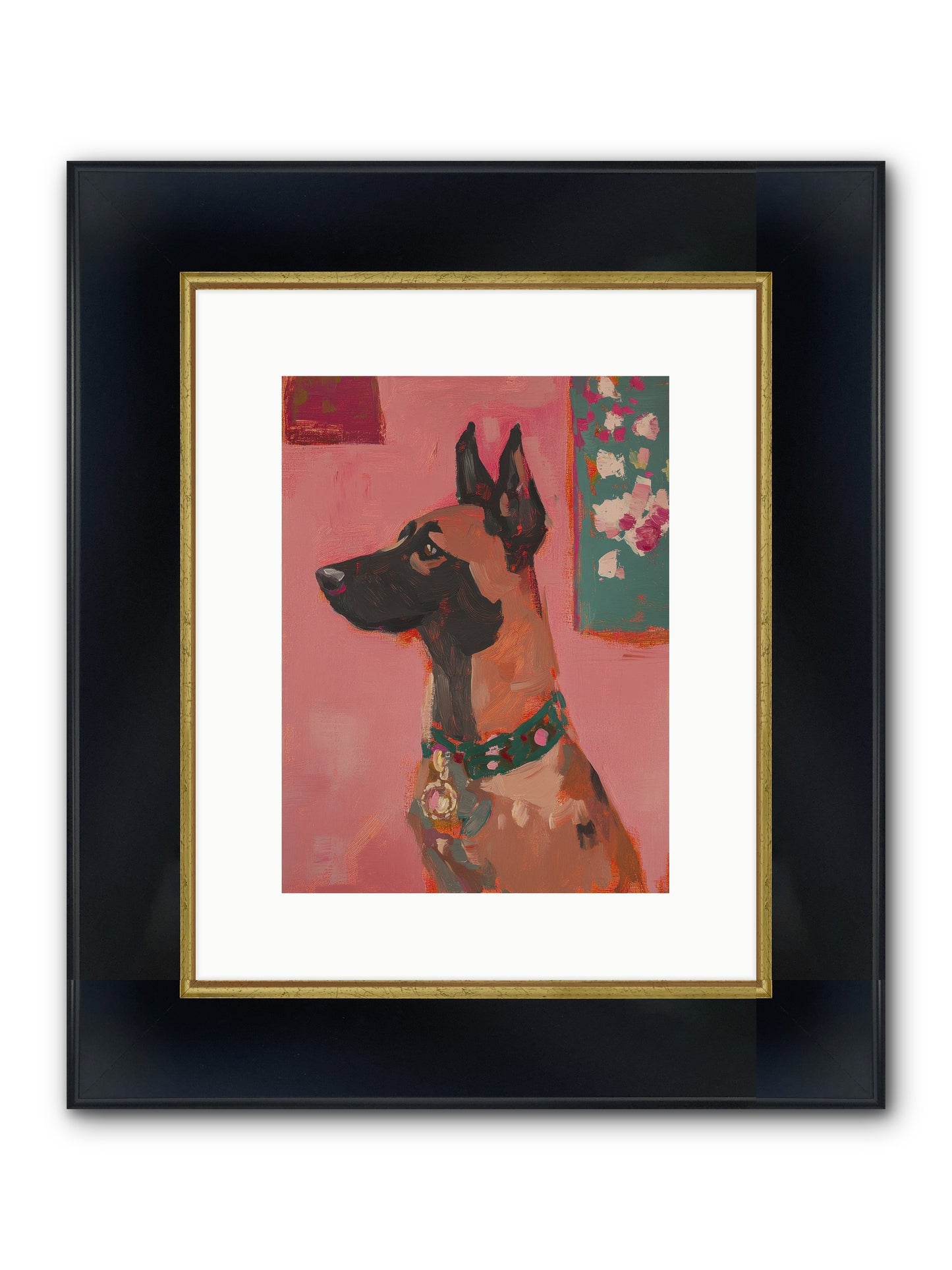 Fennimore Framed Print - Wide Black w/Gold 9x12