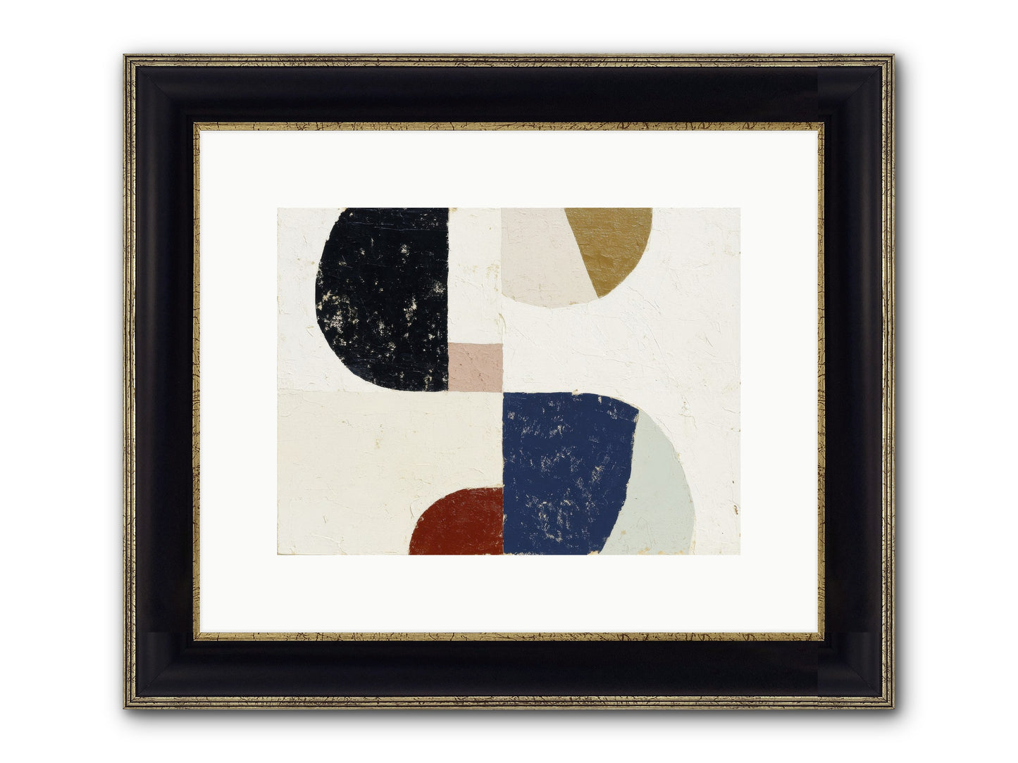 Feral Compass Framed Print - Black & Gold 12x9