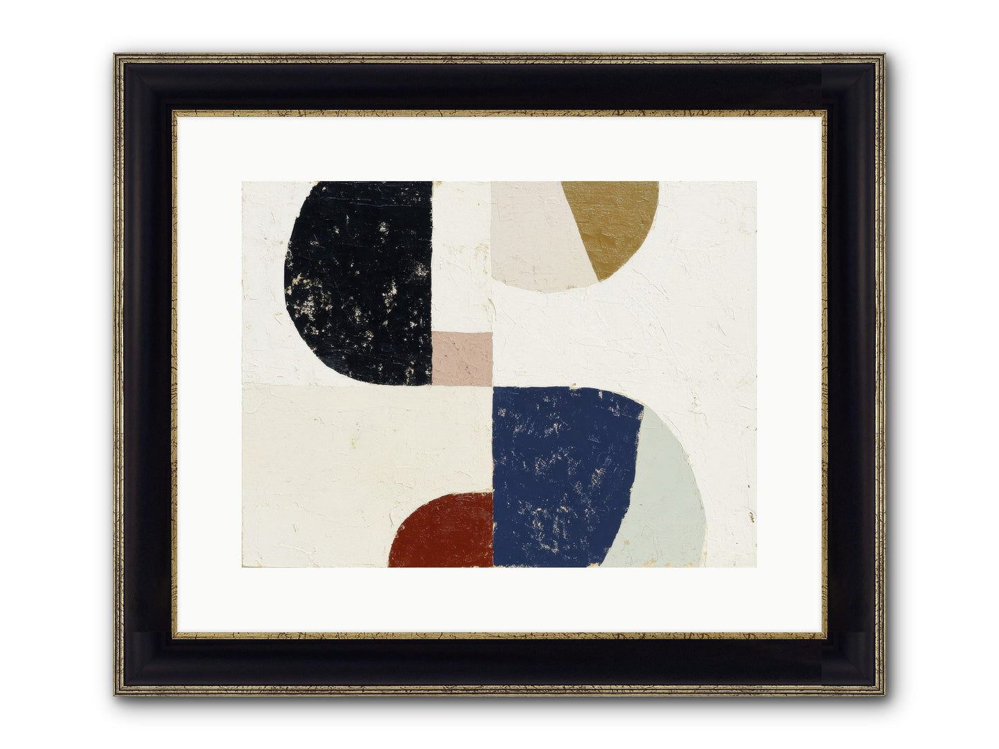 Feral Compass Framed Print - Black & Gold 16x12