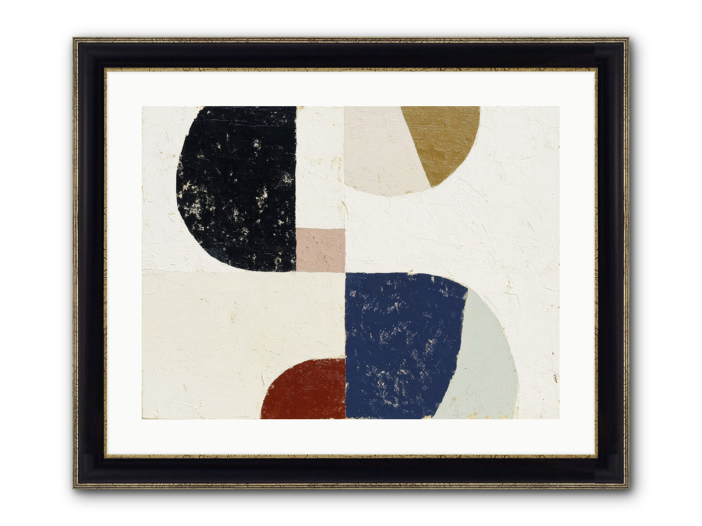 Feral Compass Framed Print - Black & Gold 24x18