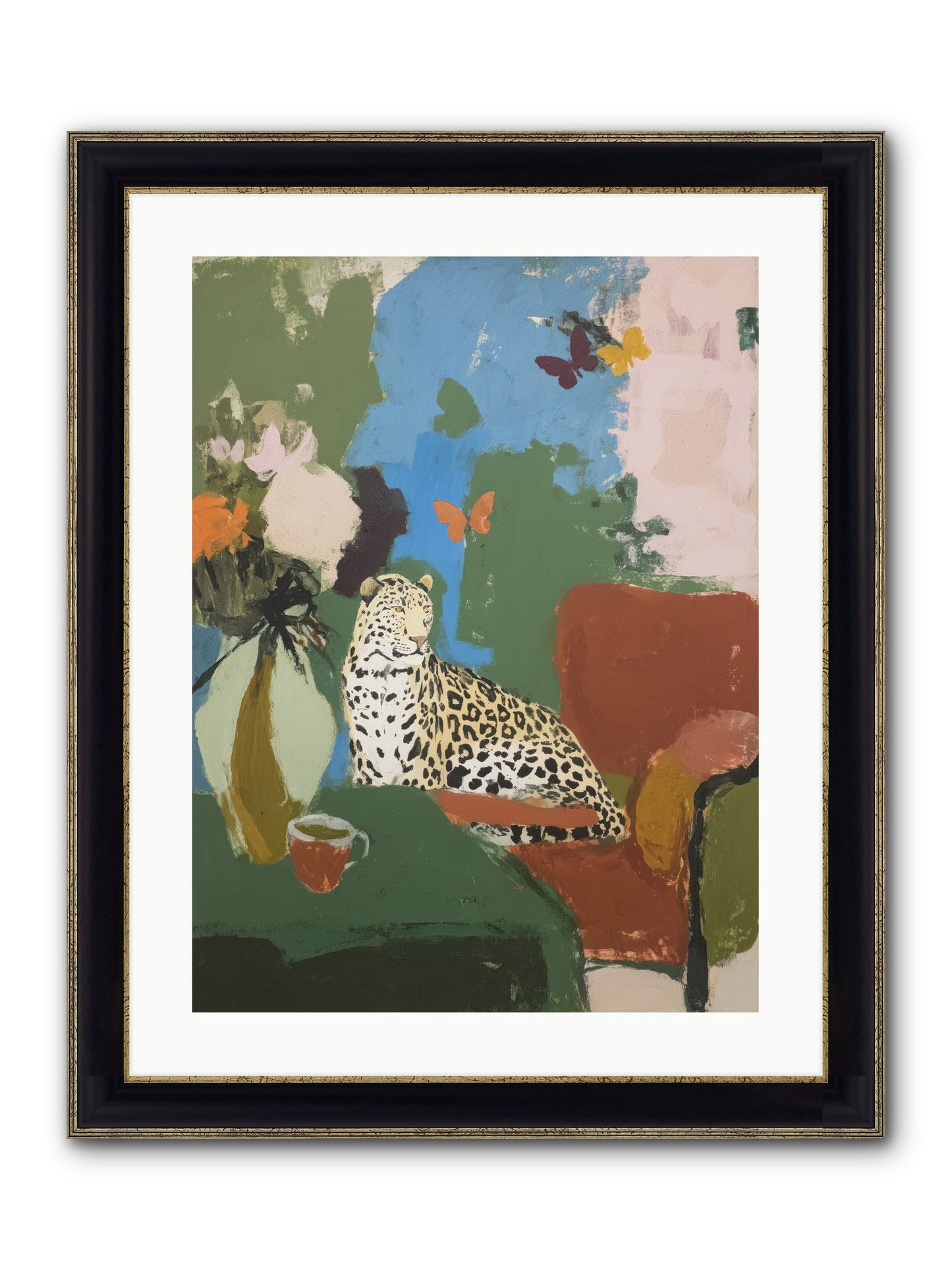Fernshade Framed Print - Black & Gold 18x24