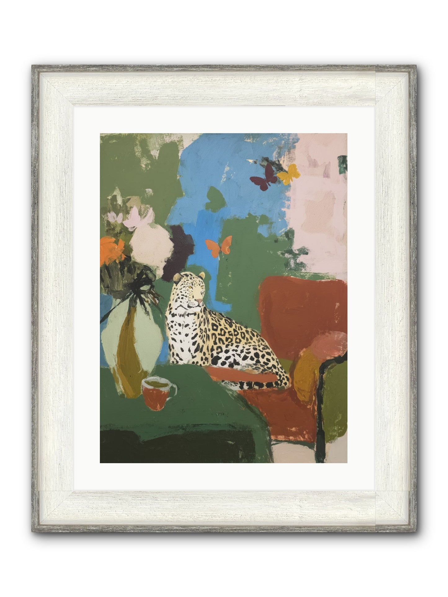 Fernshade Framed Print - Driftwood White 18x24