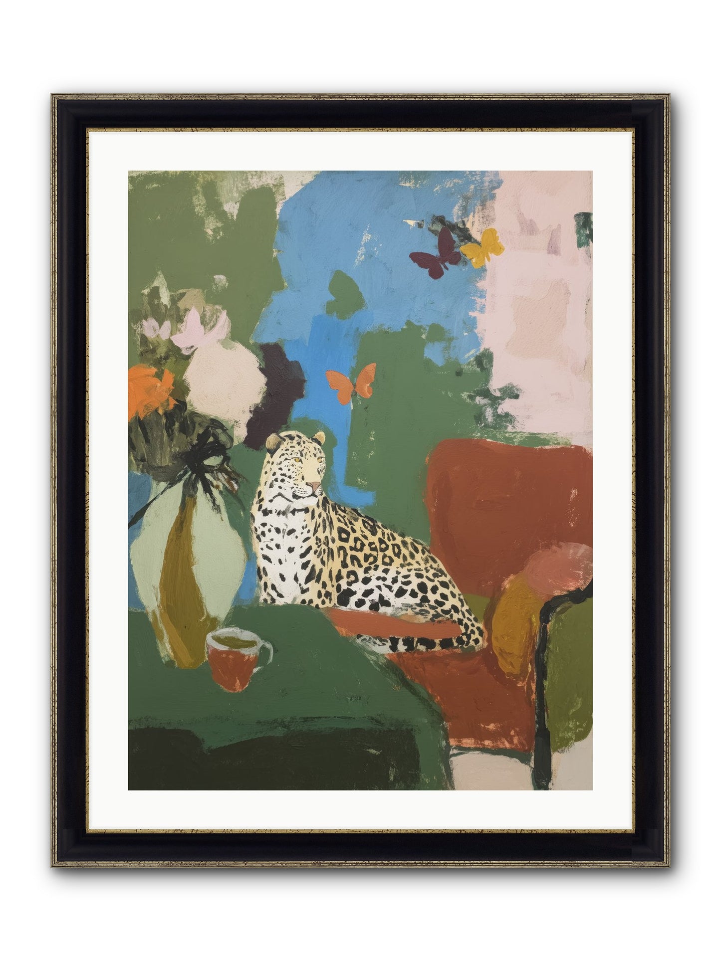 Fernshade Framed Print - Black & Gold 24x32