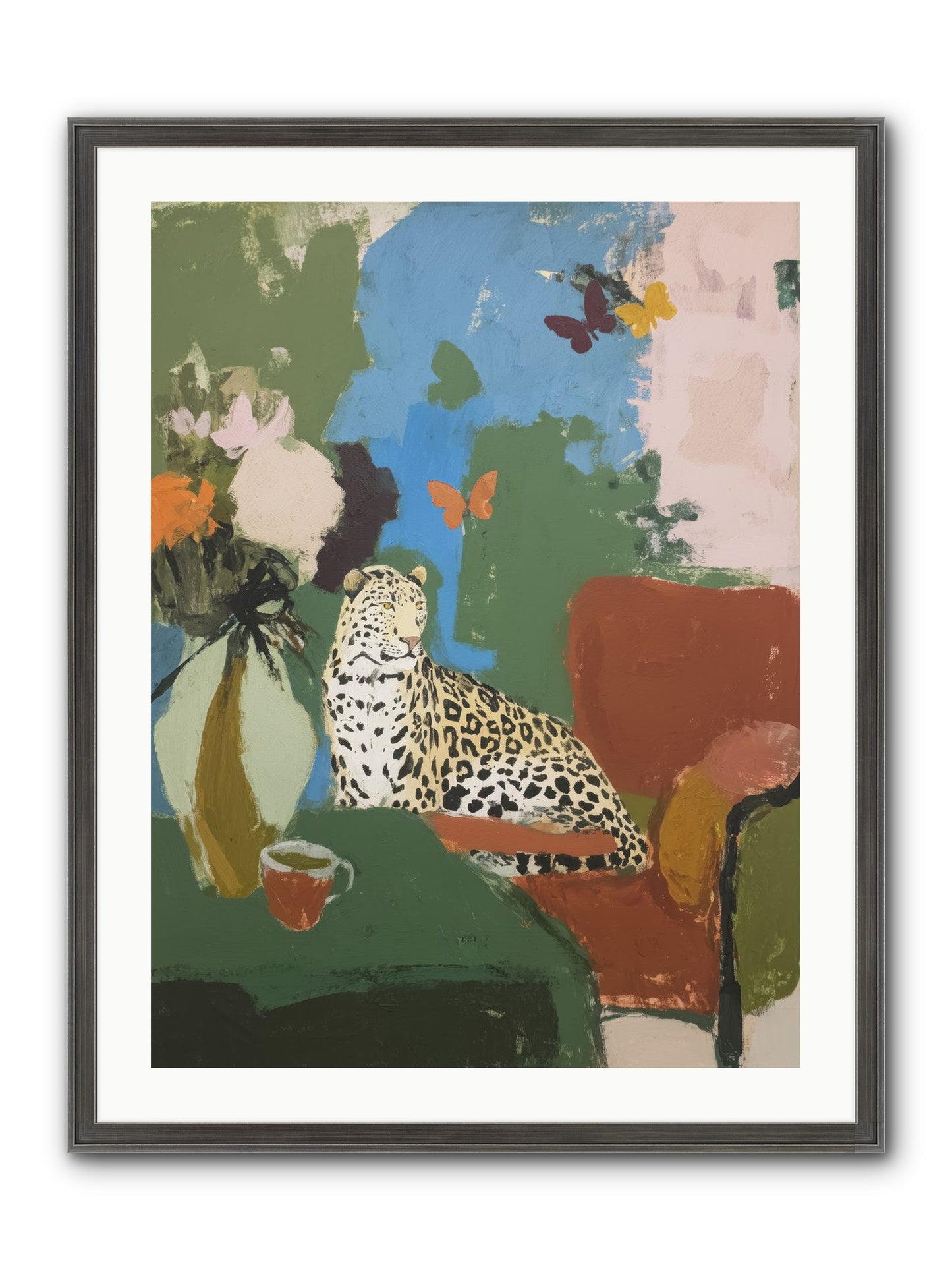 Fernshade Framed Print - Slimwoods Black/Silver 24x32