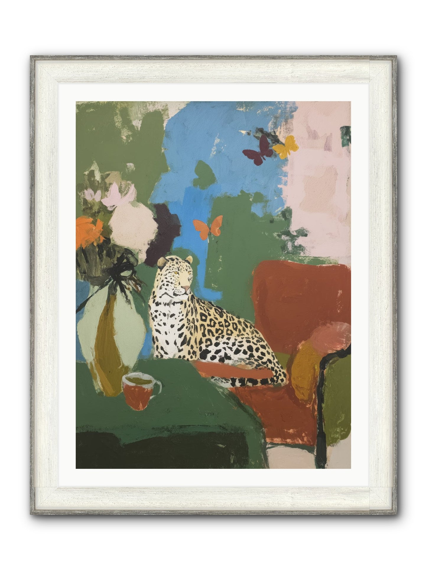 Fernshade Framed Print - Driftwood White 30x40