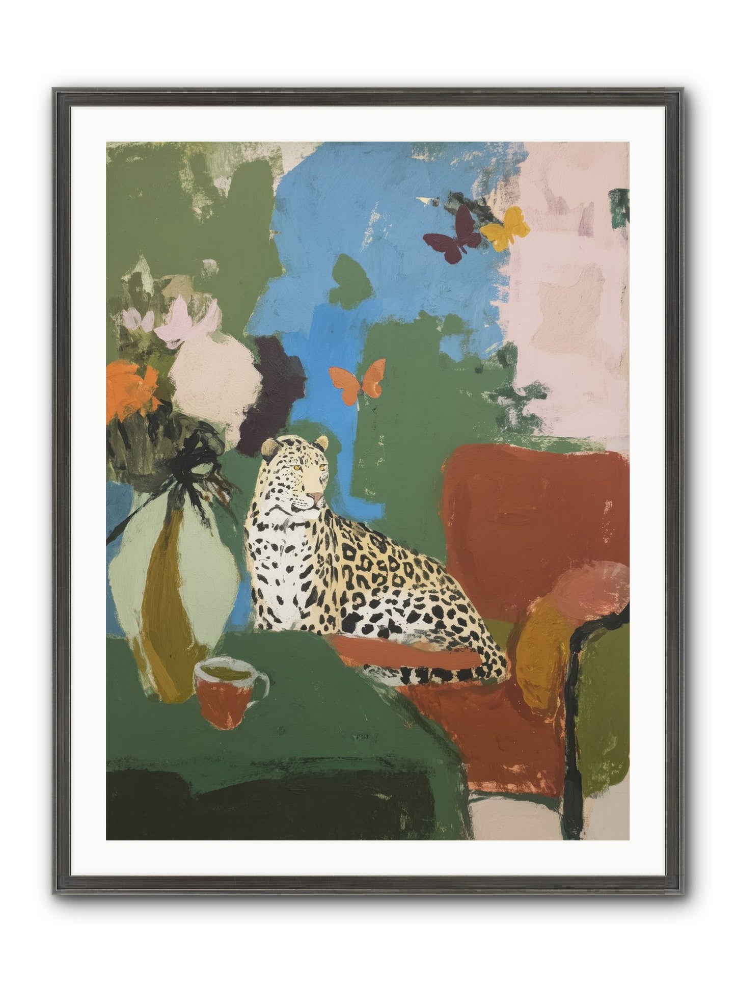 Fernshade Framed Print - Slimwoods Black/Silver 30x40