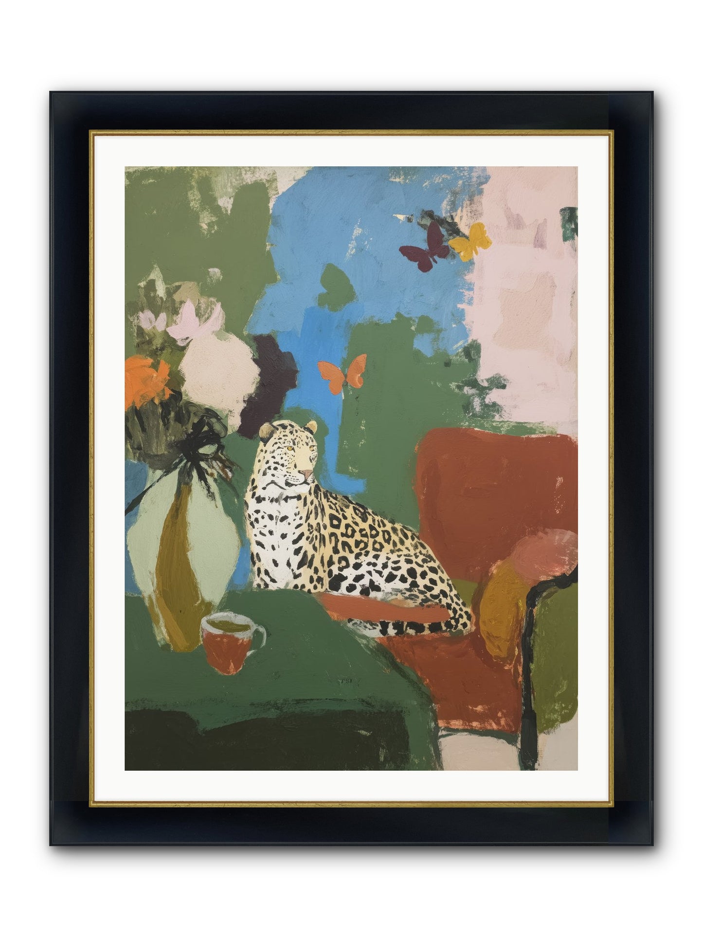 Fernshade Framed Print - Wide Black w/Gold 30x40