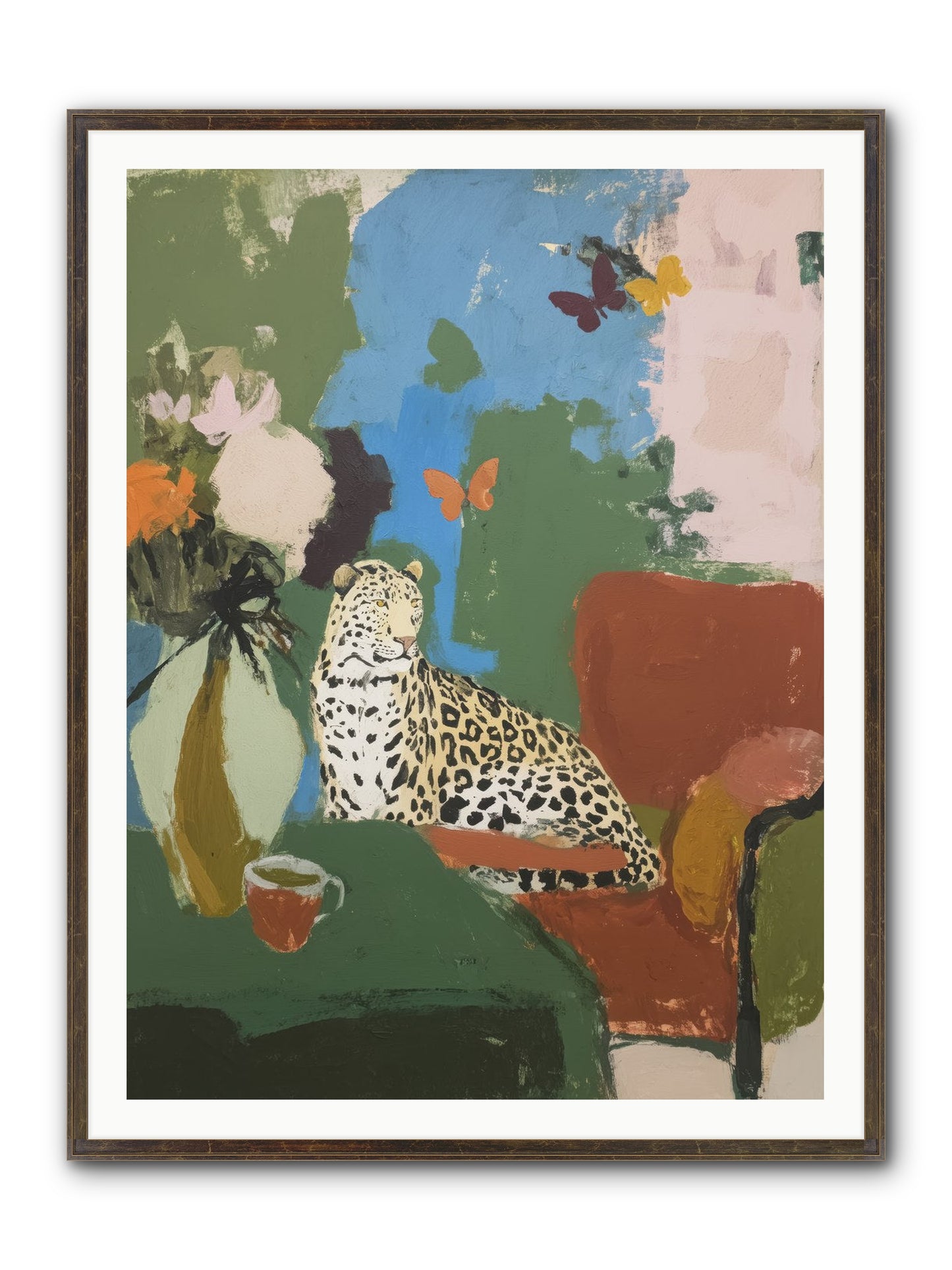 Fernshade Framed Print - Slimwoods Black/Gold 36x48