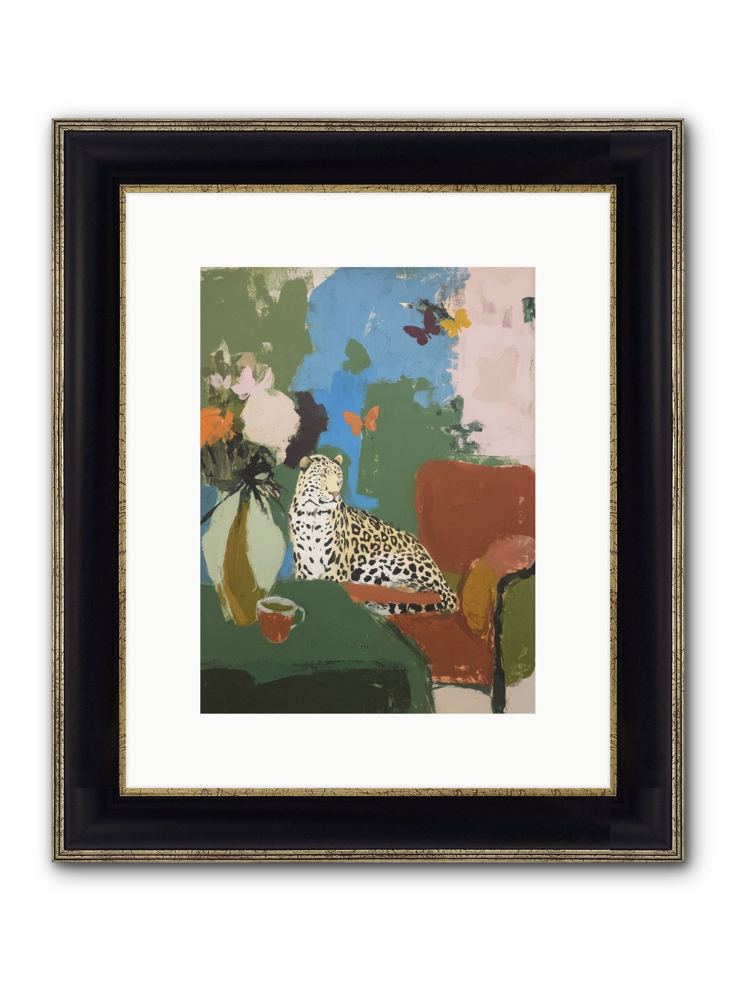 Fernshade Framed Print - Black & Gold 9x12