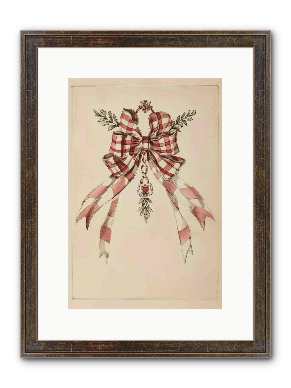 Festive Frills Framed Print - Slimwoods Black/Gold 10x15
