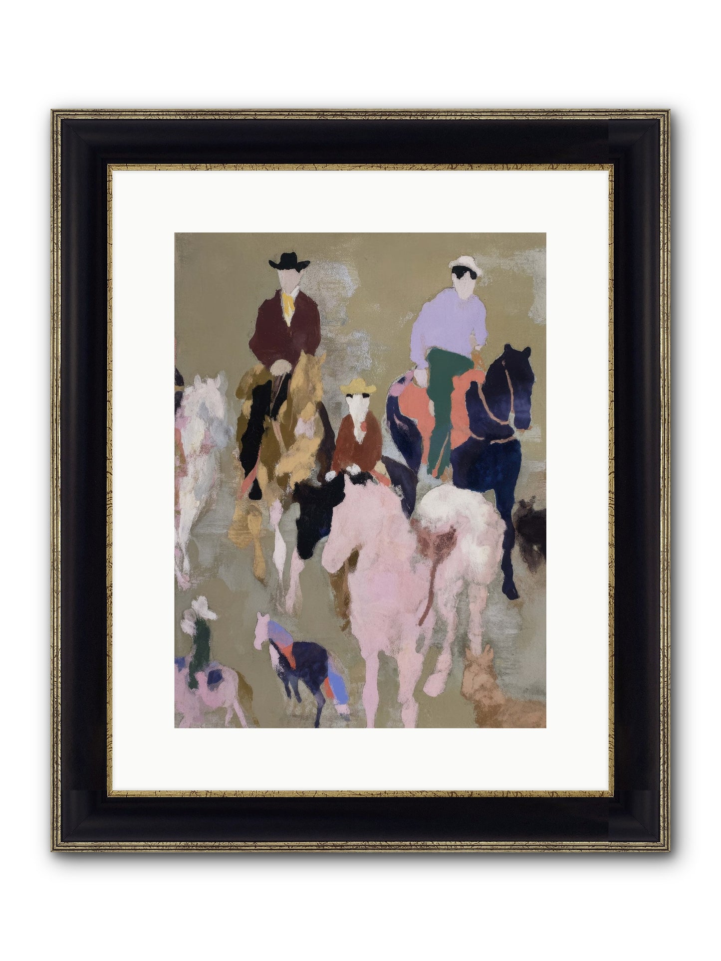 Fever Dream Framed Print - Black & Gold 12x16