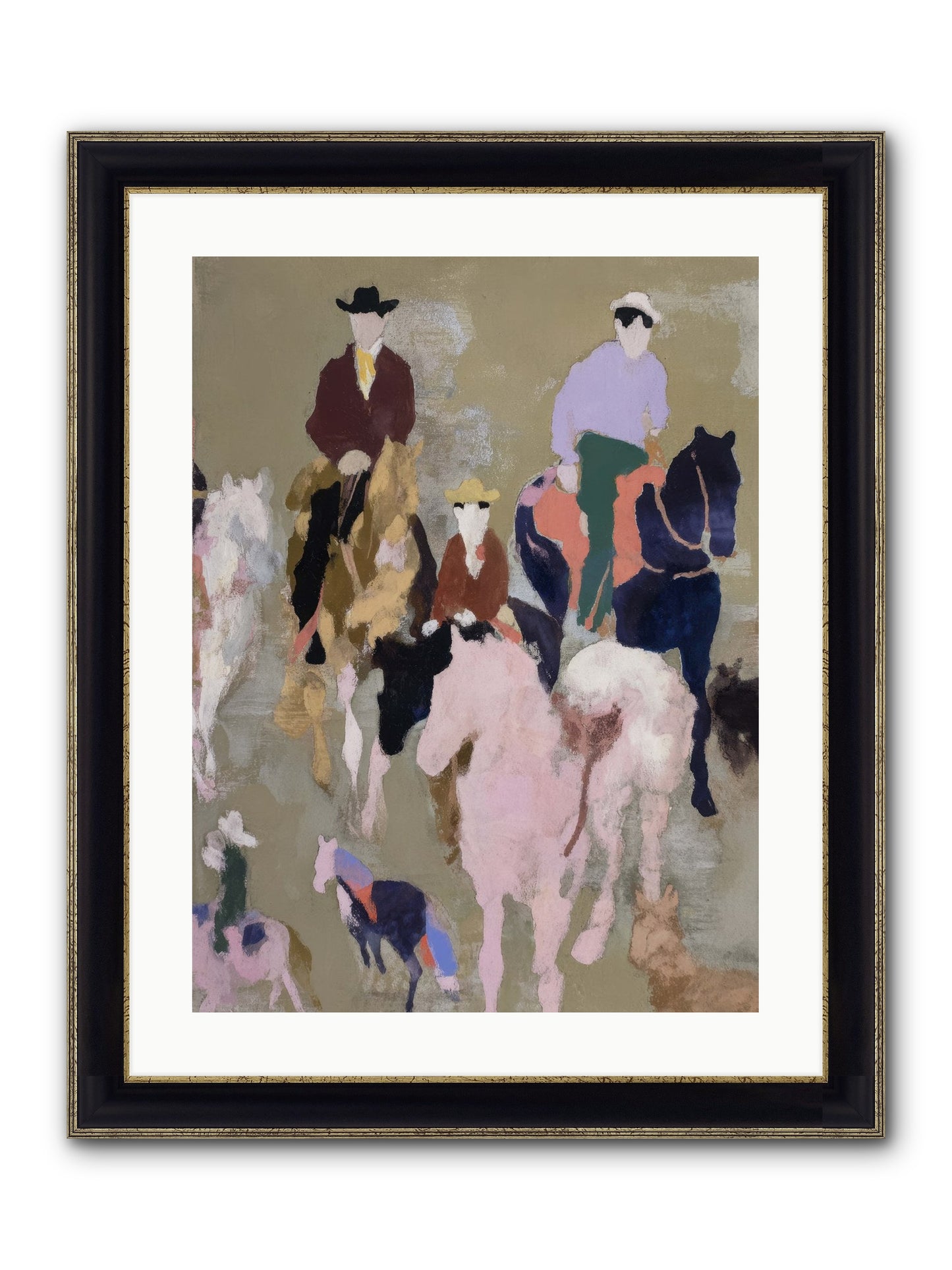 Fever Dream Framed Print - Black & Gold 18x24