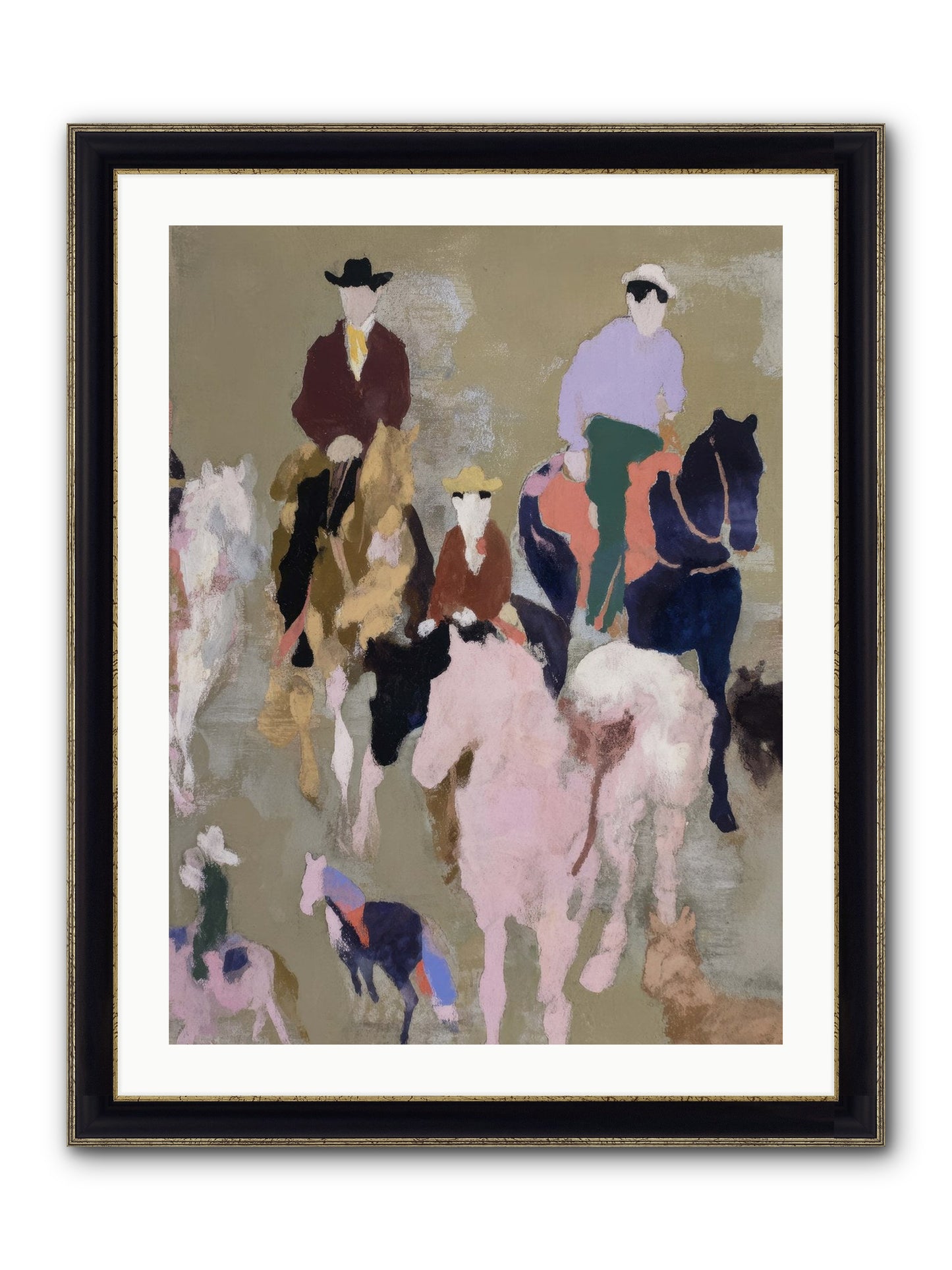 Fever Dream Framed Print - Black & Gold 24x32