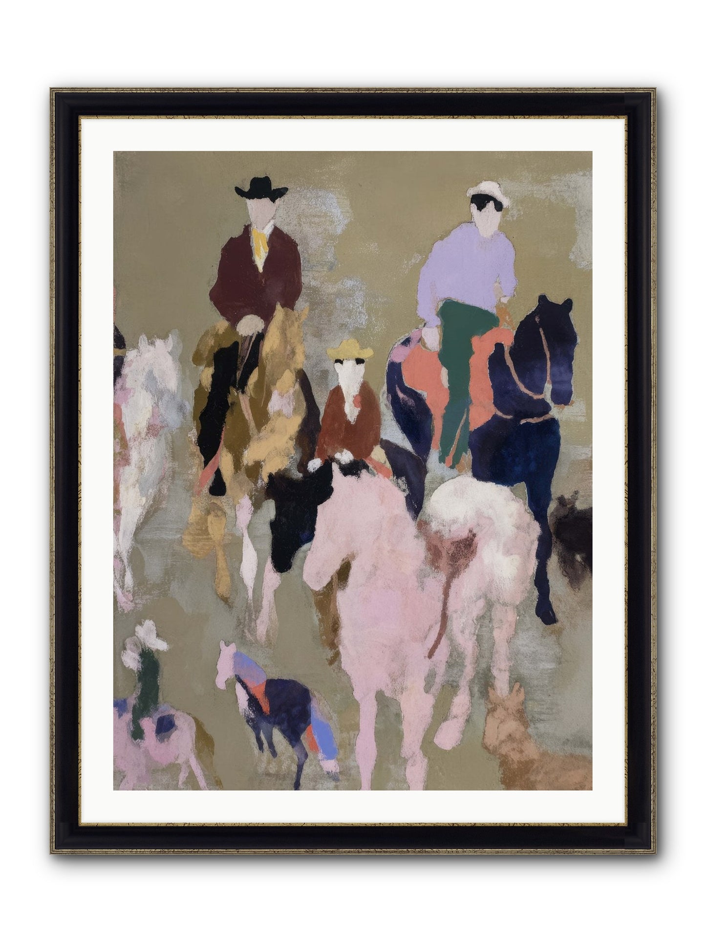 Fever Dream Framed Print - Black & Gold 30x40