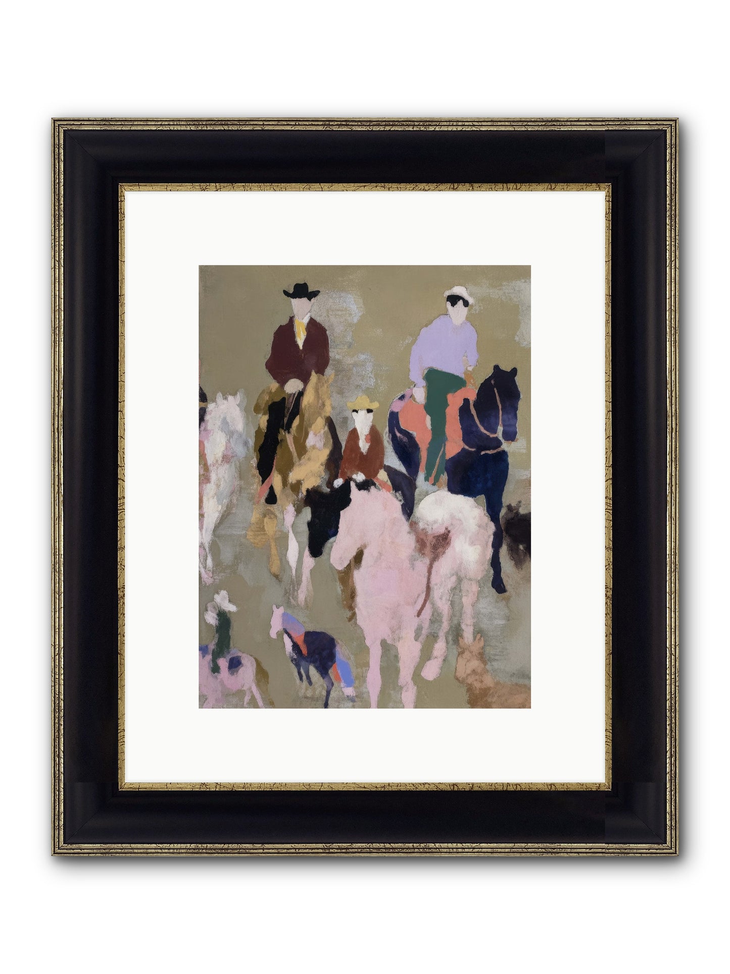 Fever Dream Framed Print - Black & Gold 9x12