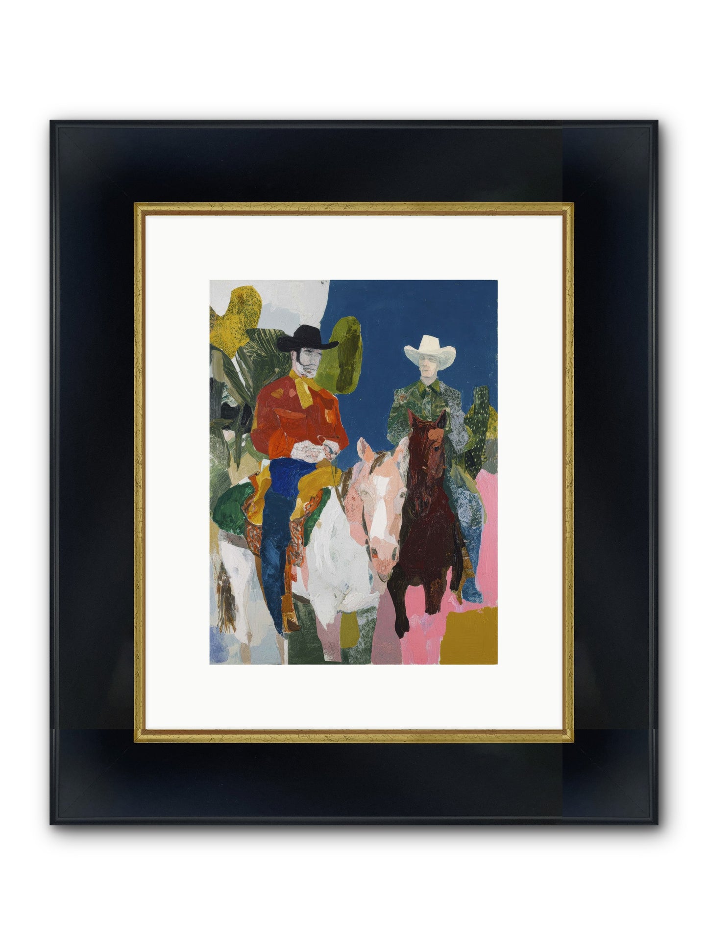 Field-Blessed & Fleet Framed Print - Wide Black w/Gold 9x12