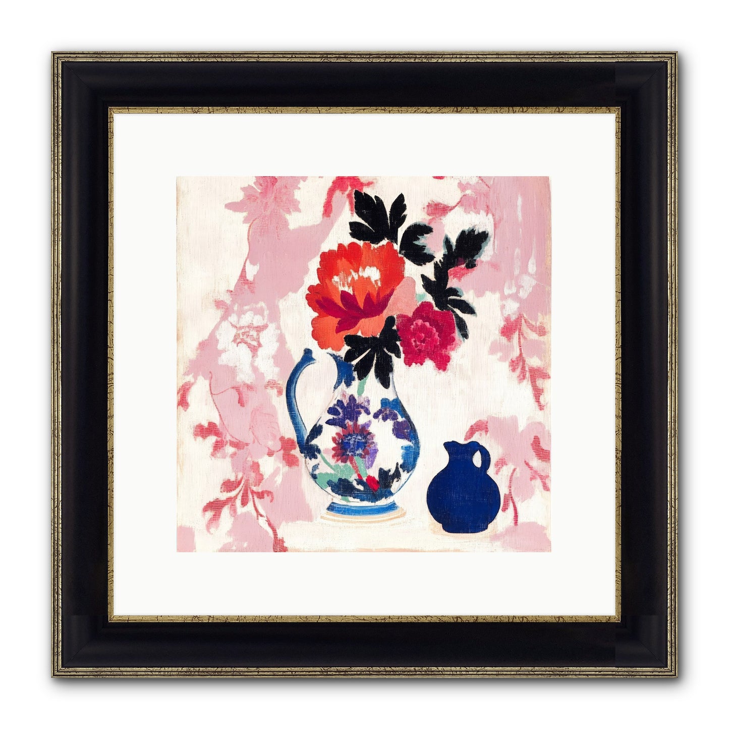 Field & Flora Framed Print - Black & Gold 12x12