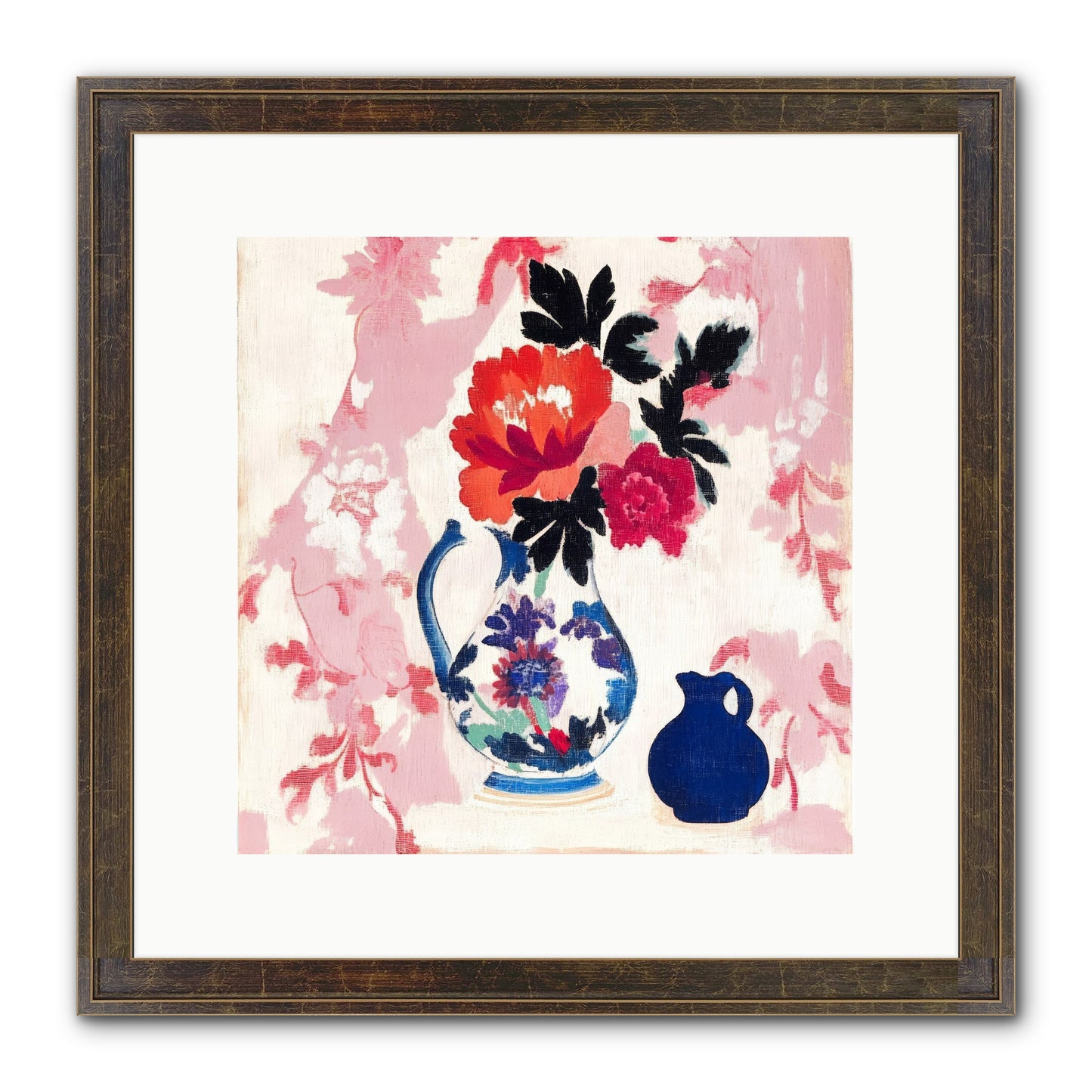 Field & Flora Framed Print - Slimwoods Black/Gold 12x12