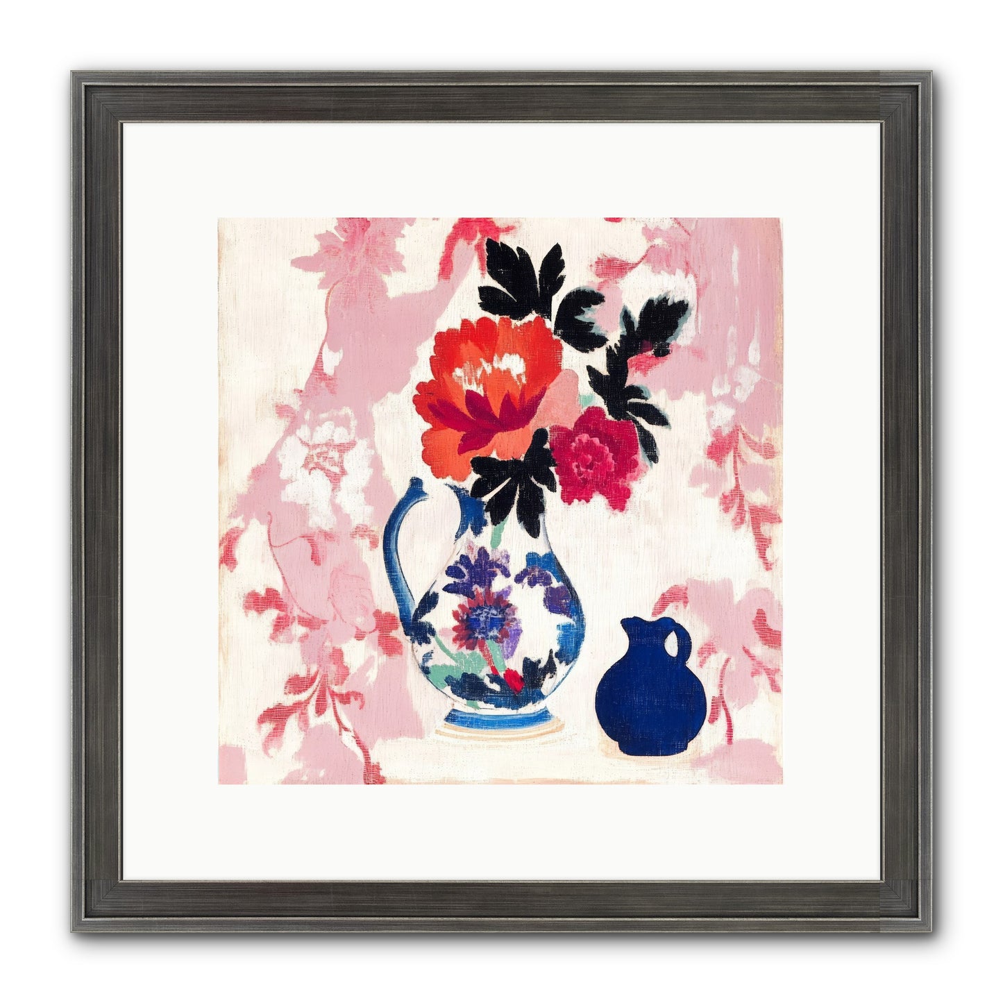 Field & Flora Framed Print - Slimwoods Black/Silver 12x12